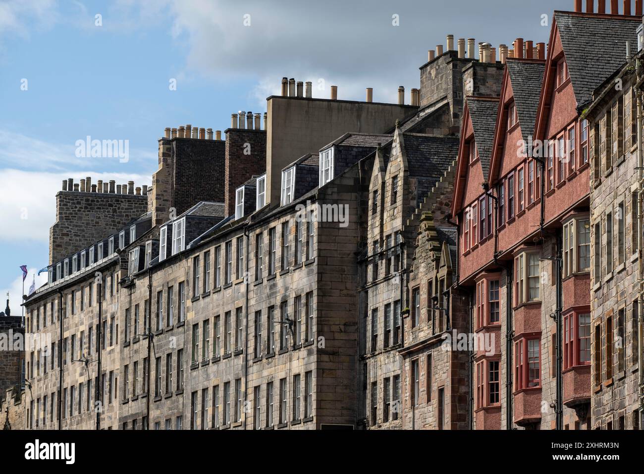 Houses, High Street, Edinburgh, Schottland, Vereinigtes Königreich, Großbritannien Stockfoto