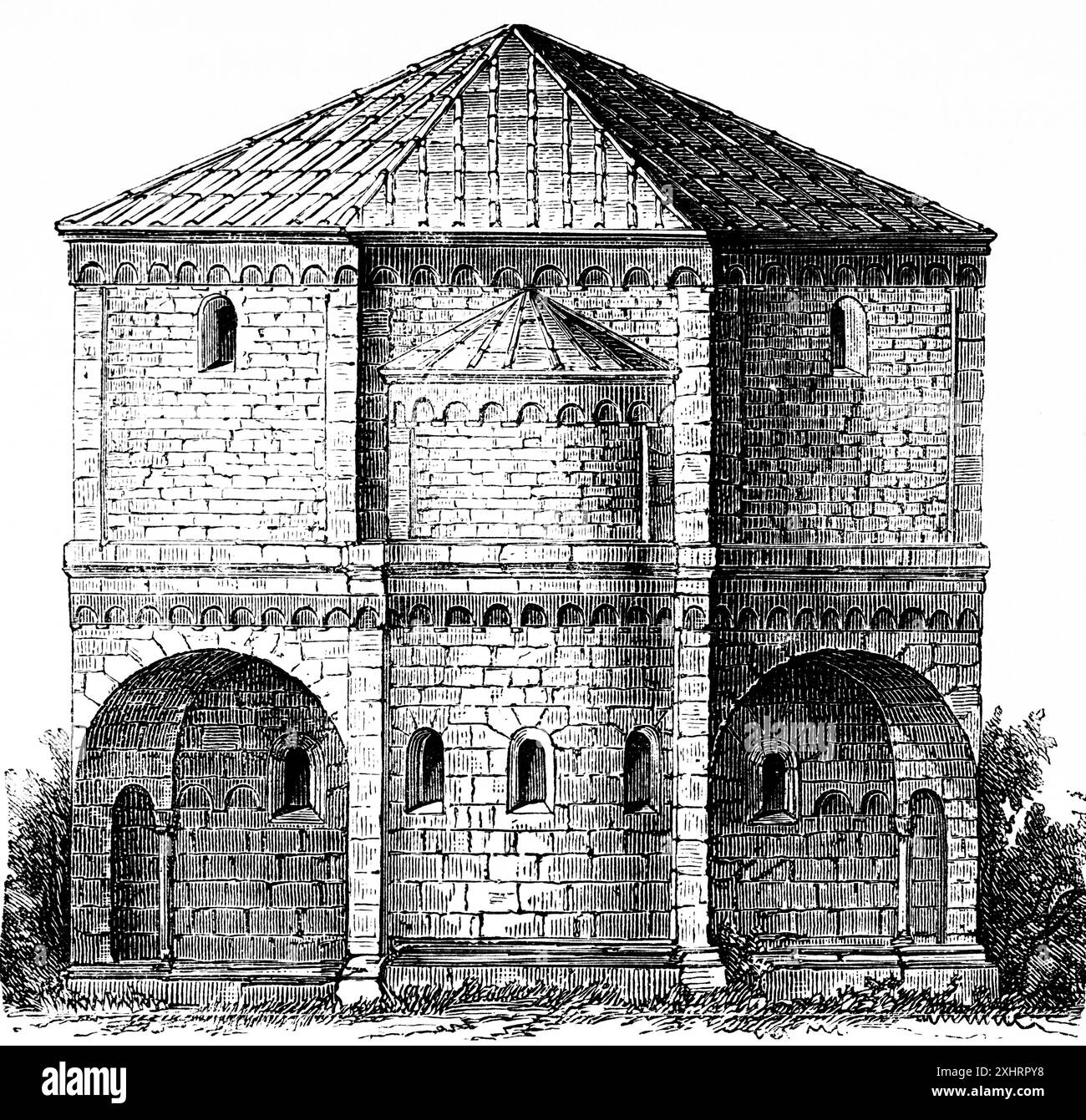 Doppelkapelle am Kaiserpalast in Goslar, 11. Jahrhundert, Niedersachsen, Deutschland, Kirchenbau zur Zeit der Kreuzzüge, historisch Stockfoto