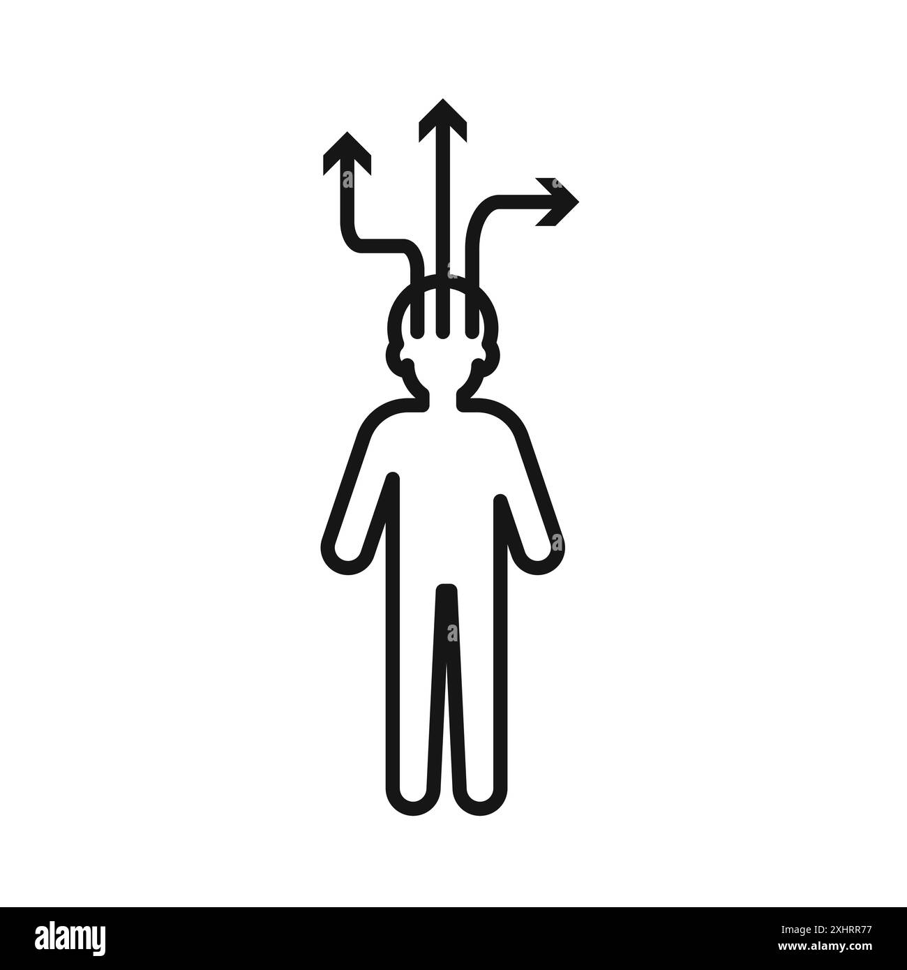 Flexibilitätssymbol Black Line Art Vektor in schwarz-weiß Umrissset Collection Schild Stock Vektor