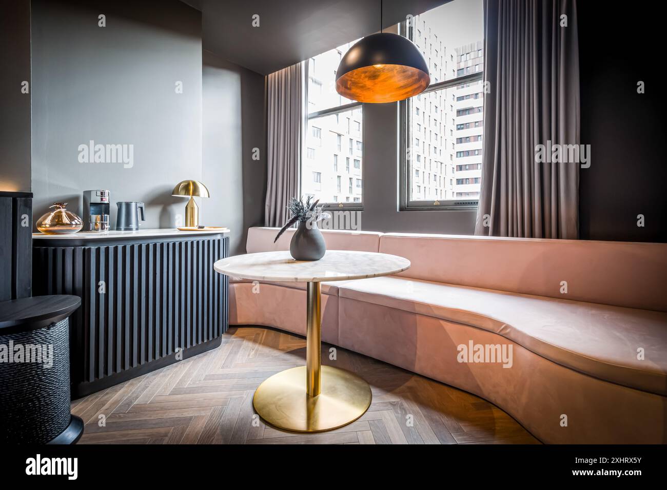 Modernes Boutique-Hotel in London Stockfoto