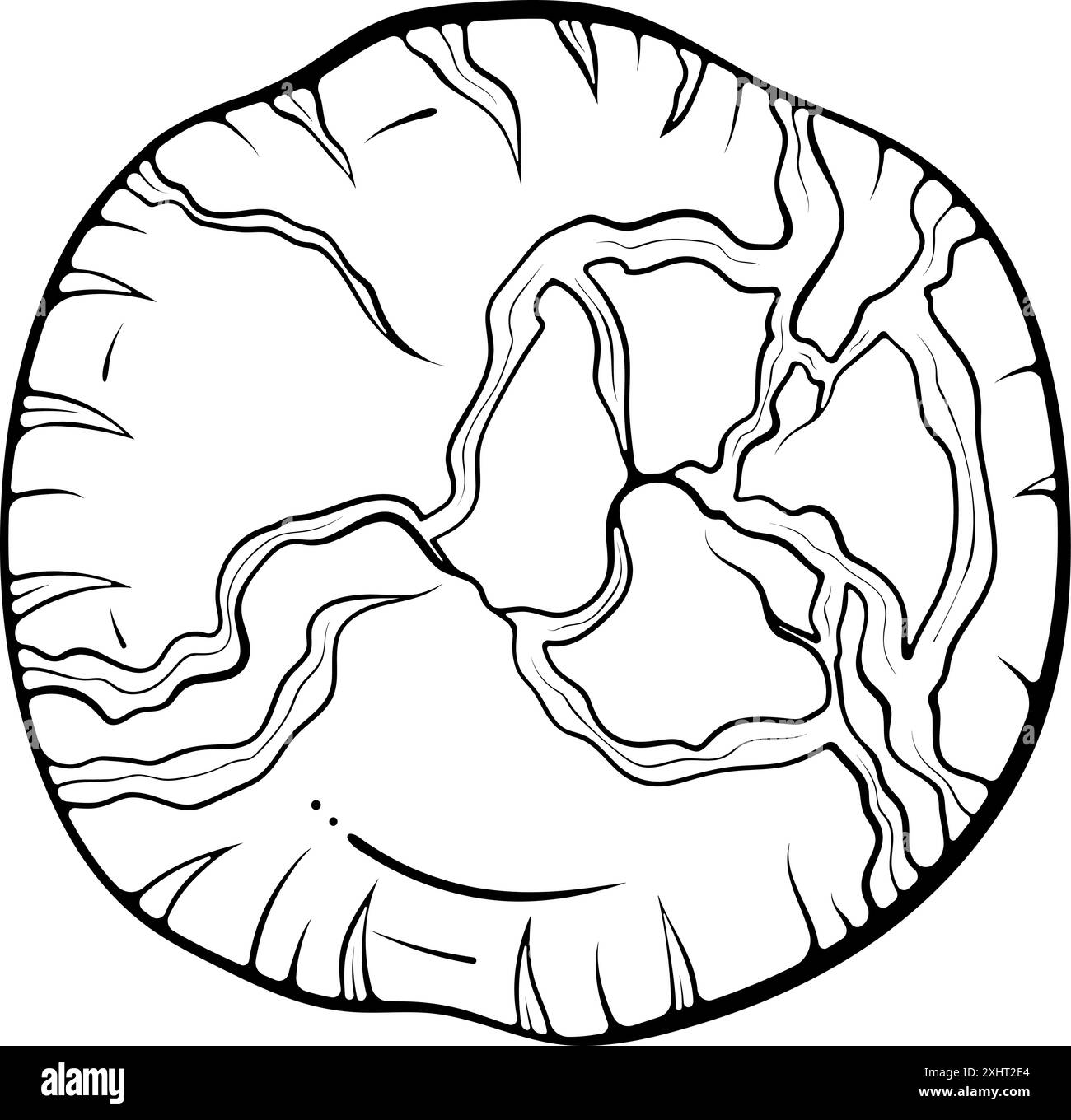 Mütze einer lügenden Shiitake-Pilzlinie Stock Vektor