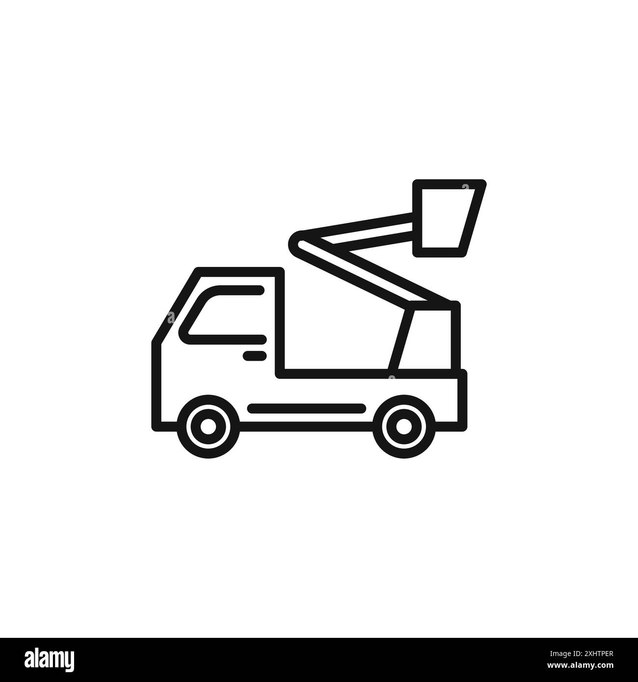 Rescue Truck Basket Icon Kollektion oder Set in Schwarz-weiß Stock Vektor