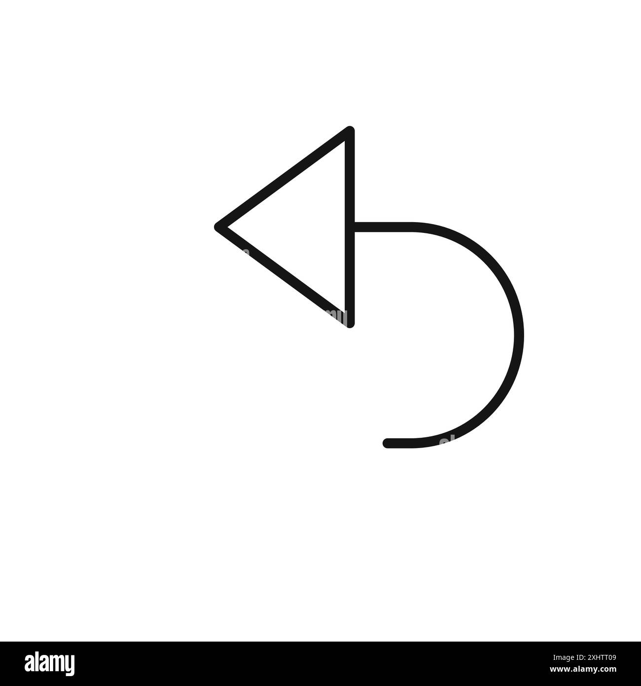 Rückgängig: Symbol mit Pfeilzeichen umrahmt Sammlung oder in Schwarzweiß gesetzt Stock Vektor