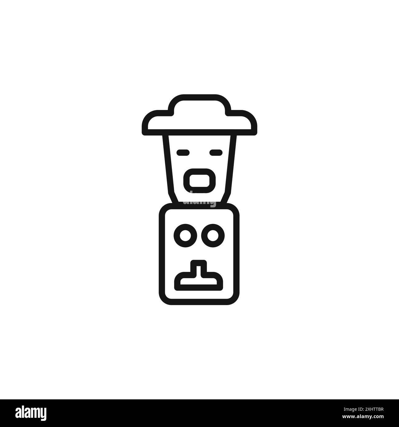 Totem-Symbol-Kollektion oder Set in Schwarz-weiß Stock Vektor