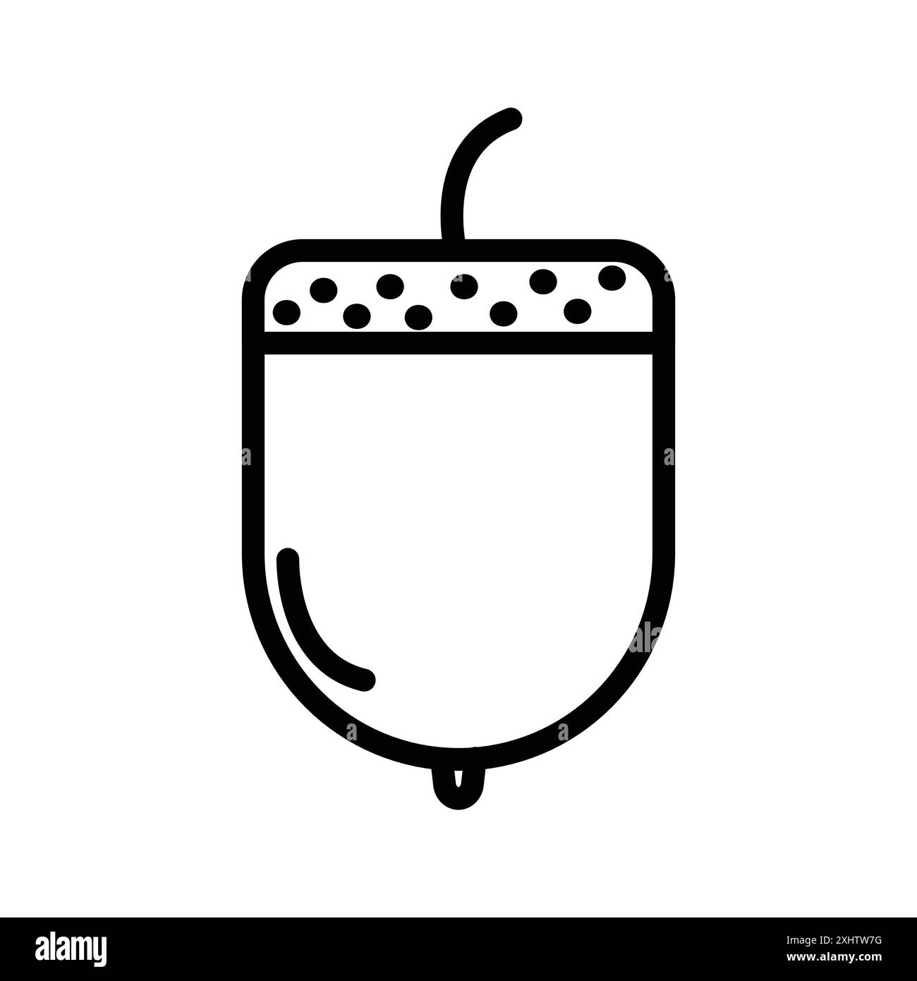 acorn Icon Linear Logo Set Kollektion in Schwarz-weiß für Web Stock Vektor