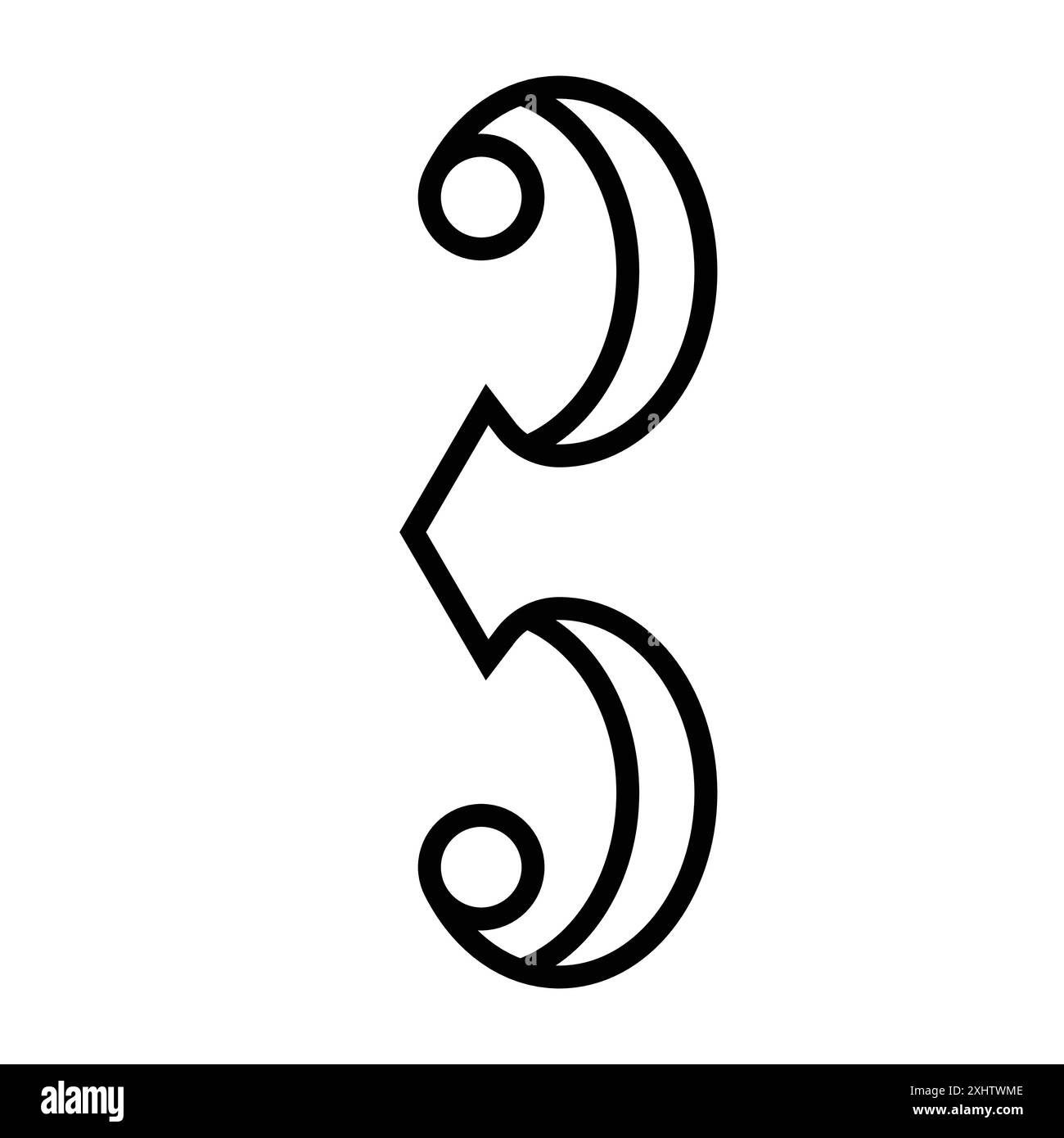 alto clef Icon Linear Logo Set Kollektion in Schwarz-weiß für Web Stock Vektor