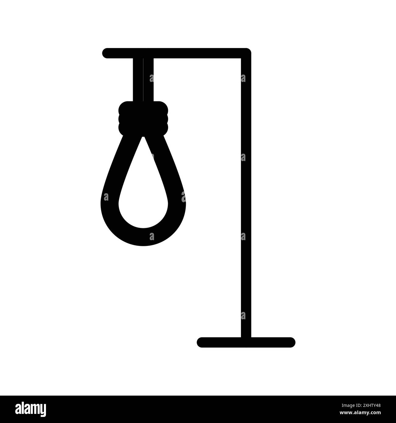 Linear-Logo-Set-Kollektion für Galgen-Icon in Schwarz-weiß für Web Stock Vektor