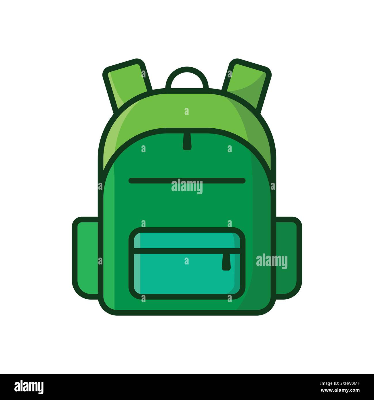 Schultasche Symbol Vektor Design Vorlage in weißem Hintergrund Stock Vektor