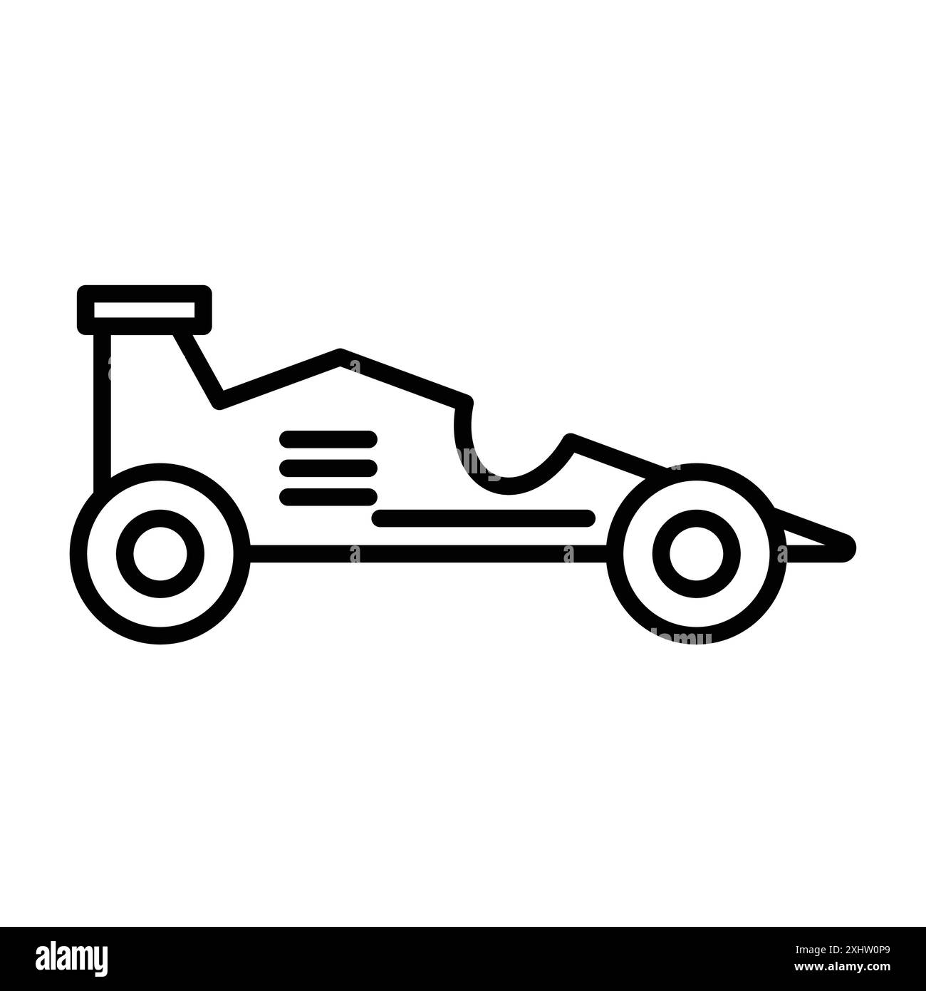 SET-Kollektion mit linearem Logo für Sportwagen in Schwarz-weiß für das Web Stock Vektor