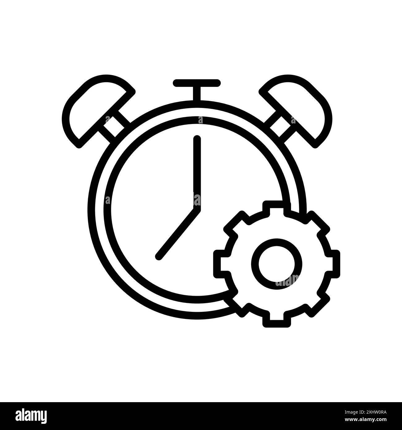 Work Efficiency Icon Linear Logo Set Kollektion in Schwarz-weiß für Web Stock Vektor