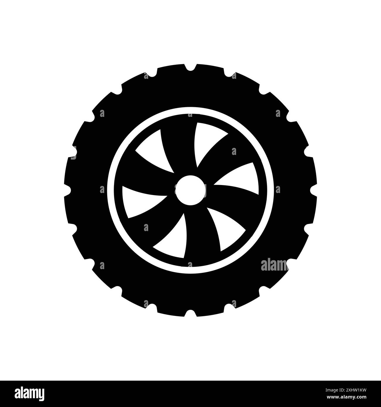 Vektor-Designvorlage für Reifensymbol auf weißem Hintergrund Stock Vektor