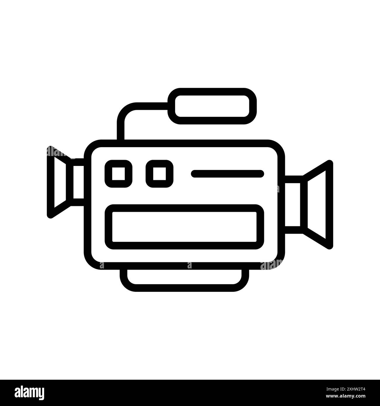 Videokamera-Symbol-Vektor-Designvorlage in weißem Hintergrund Stock Vektor
