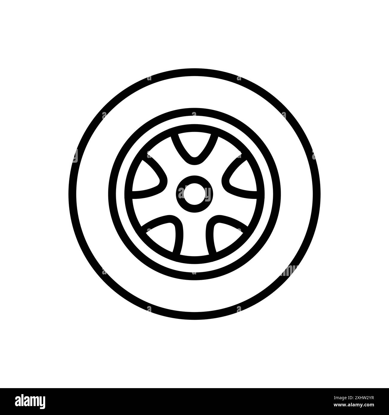 Vektor-Designvorlage für Reifensymbol auf weißem Hintergrund Stock Vektor