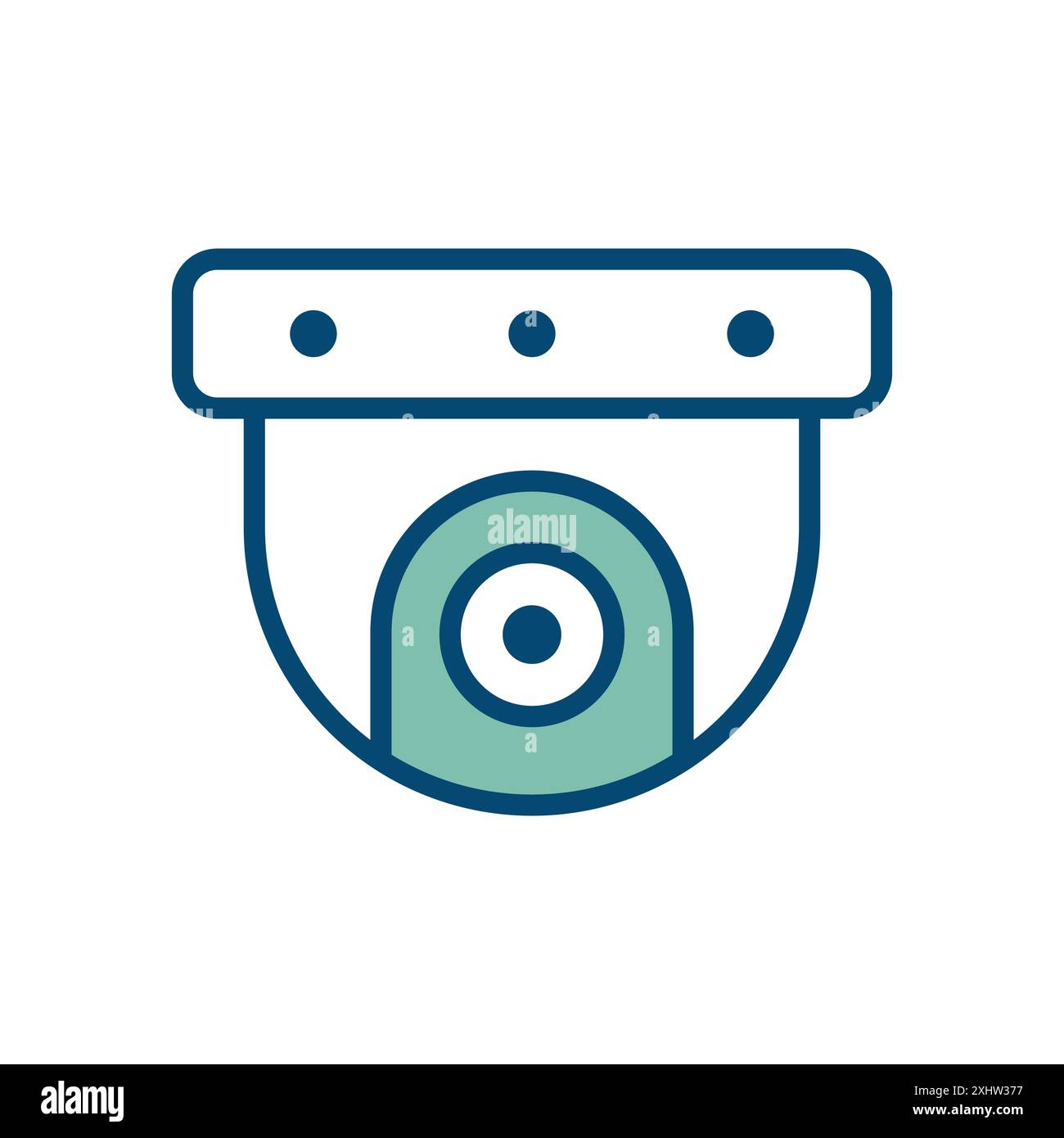 Sicherheitskamerasymbol Vektor-Designvorlage in weißem Hintergrund Stock Vektor