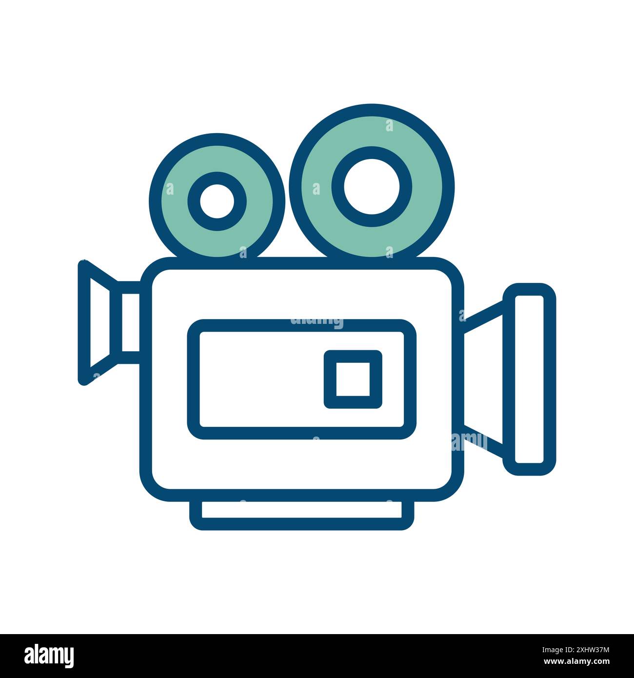 Videokamera-Symbol-Vektor-Designvorlage in weißem Hintergrund Stock Vektor