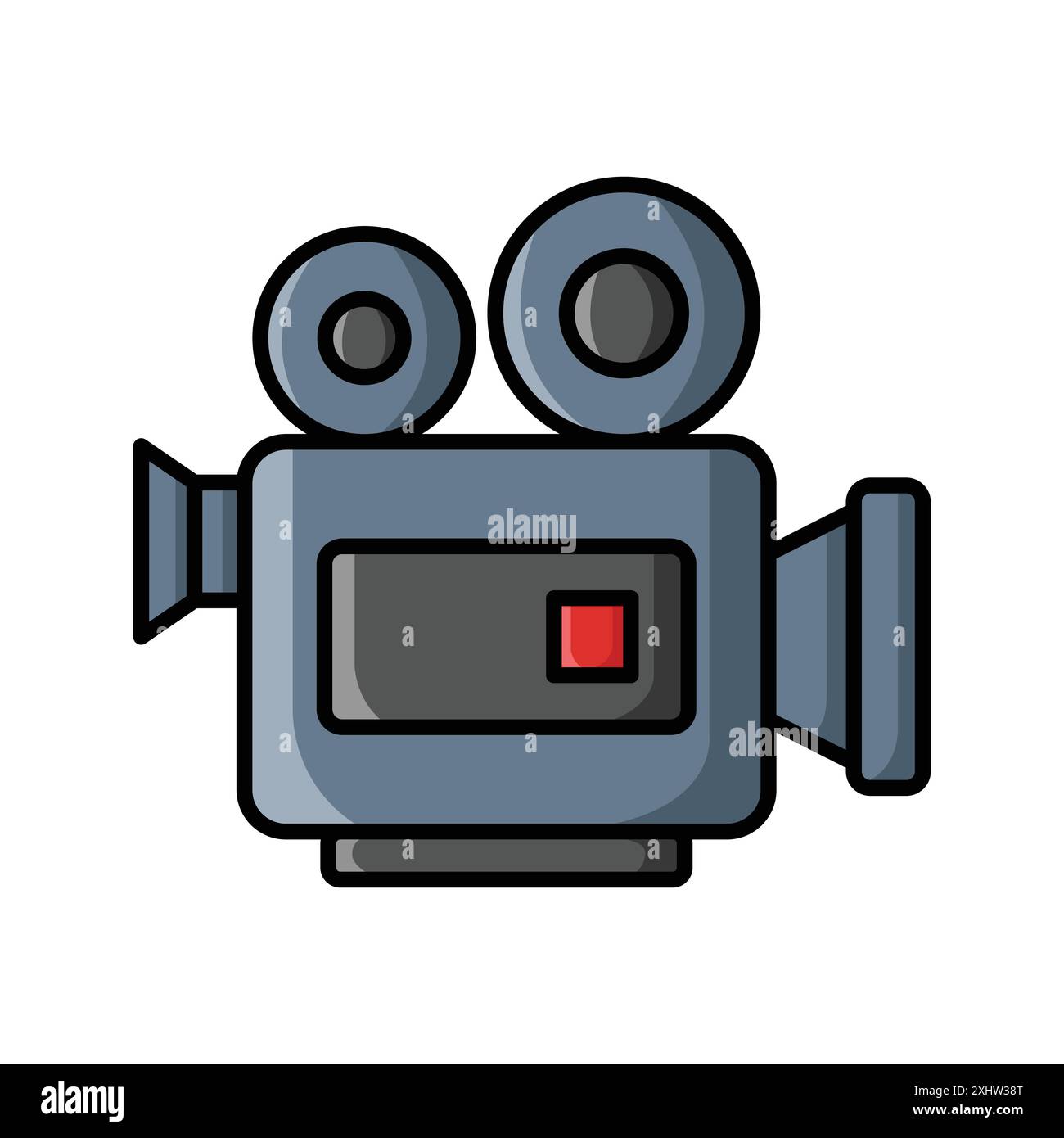 Videokamera-Symbol-Vektor-Designvorlage in weißem Hintergrund Stock Vektor