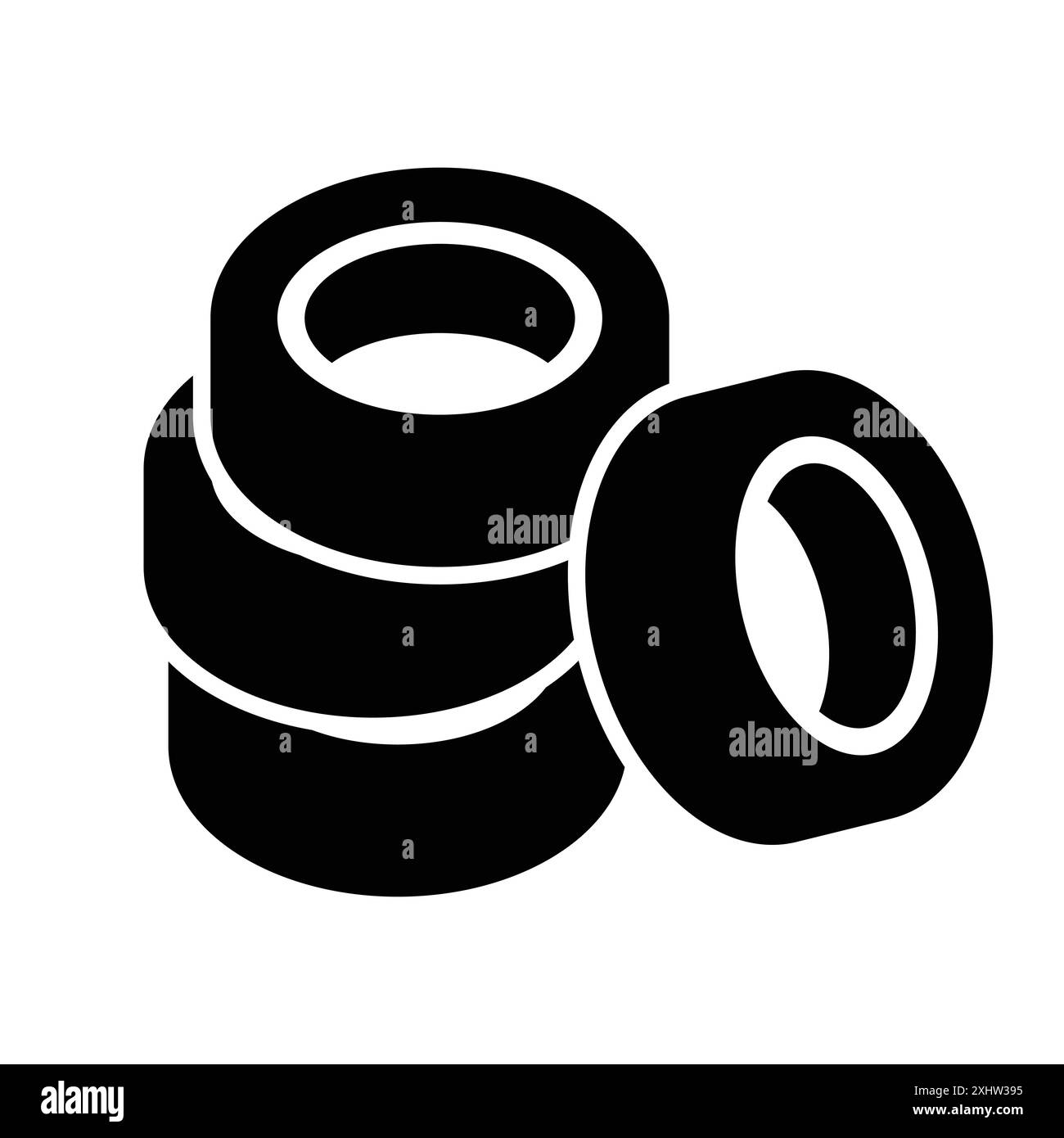 Vektor-Designvorlage für Reifensymbol auf weißem Hintergrund Stock Vektor