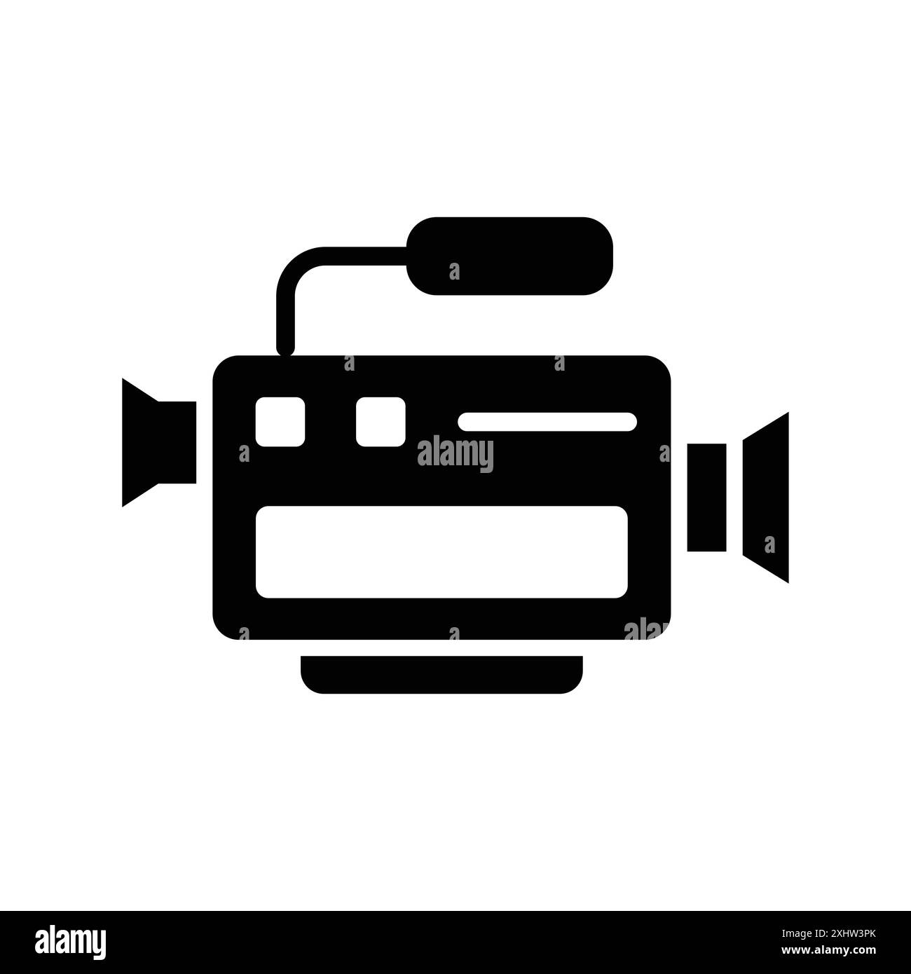 Videokamera-Symbol-Vektor-Designvorlage in weißem Hintergrund Stock Vektor