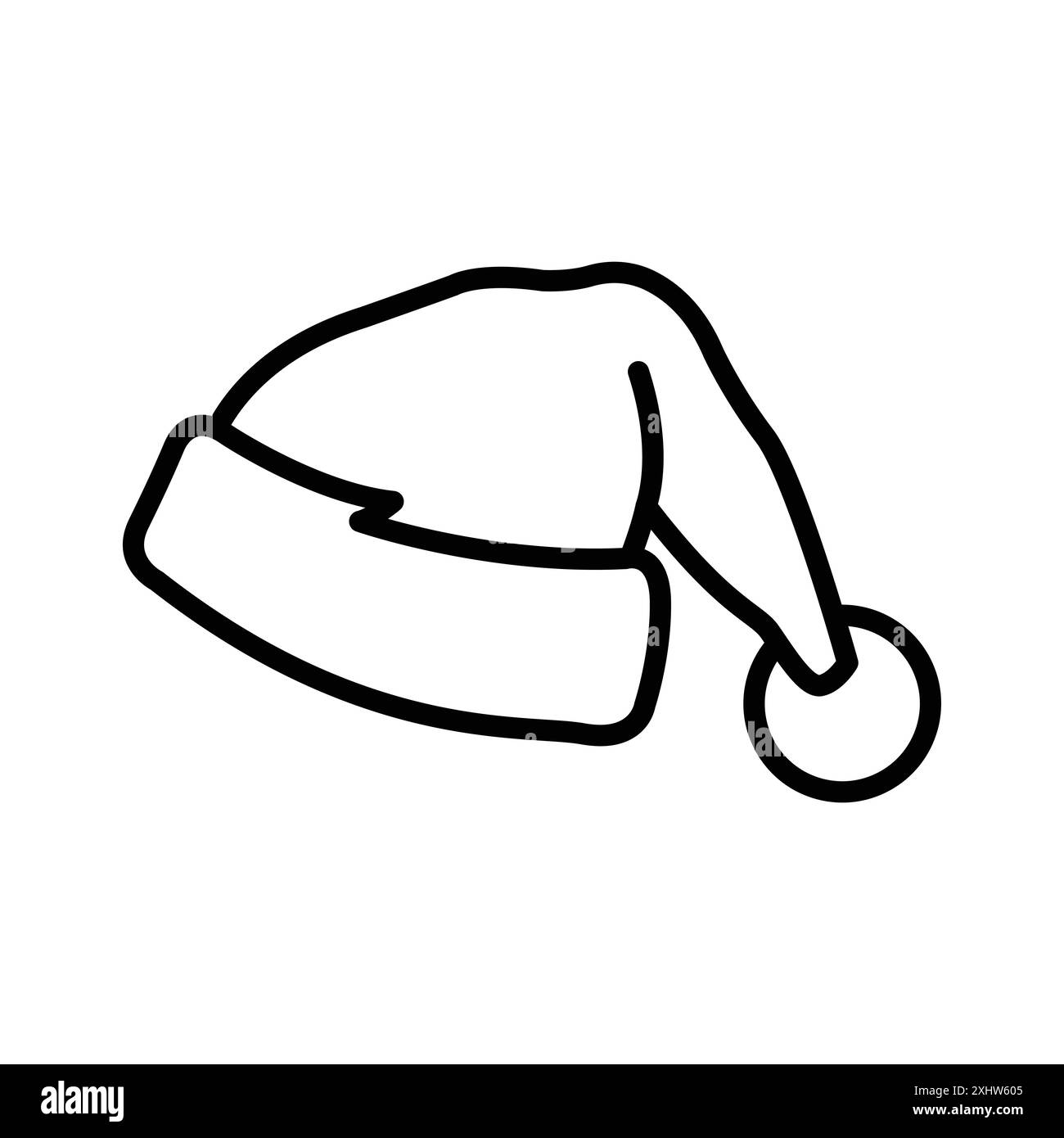 weihnachtsmütze - weihnachtsmütze Icon Vektor Design Vorlage in weißem Hintergrund Stock Vektor