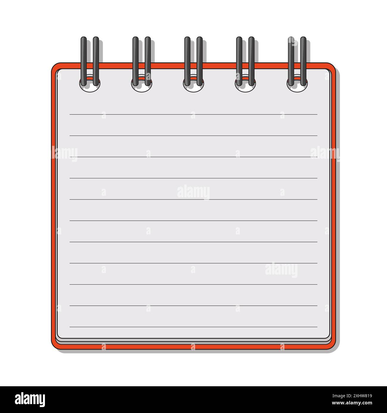 Öffnen Sie den Notizblock für Notizen. Subjekt im Büro, zu Hause. Vektorillustration isoliert auf weißem Hintergrund. Stock Vektor