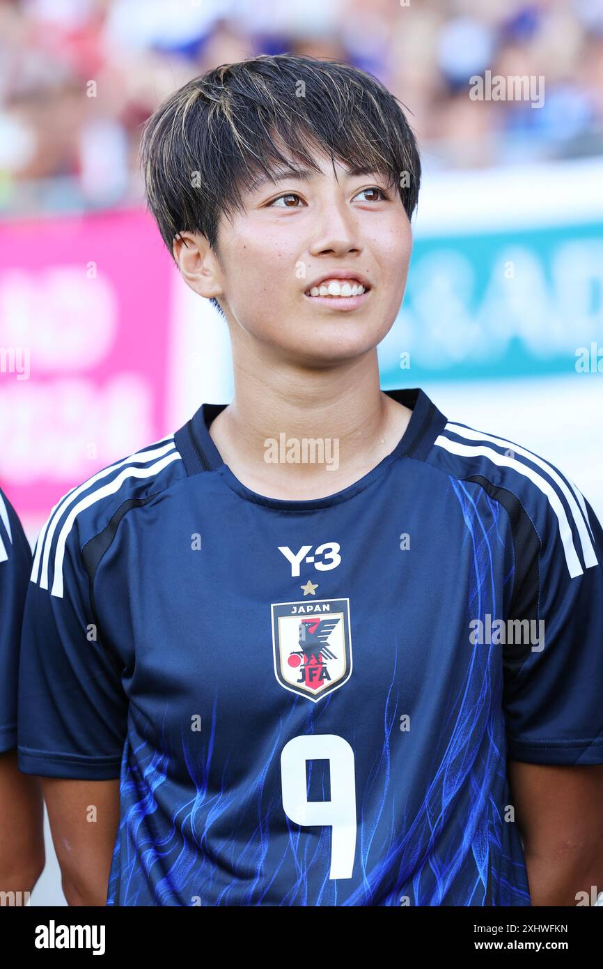 Riko Ueki (JPN), 13. JULI 2024 - Fußball / Fußball : MS&AD Cup 2024 internationales Freundschaftsspiel zwischen Japan 4-0 Ghana im Kanazawa Go Go Curry Stadium in Ishikawa, Japan. (Foto: Naoki Morita/AFLO SPORT) Stockfoto