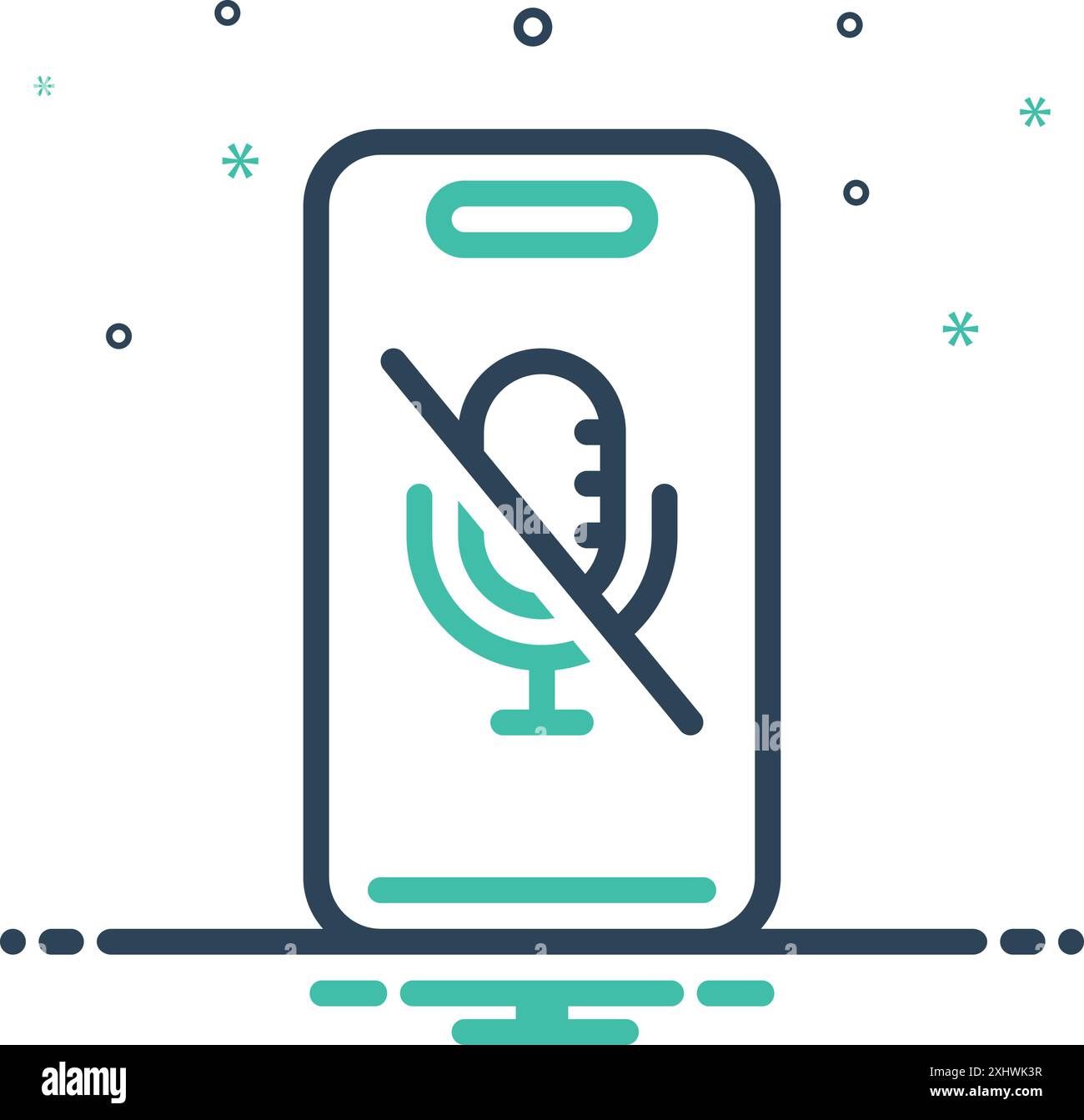 Symbol für keinen Ton, nein Stock Vektor