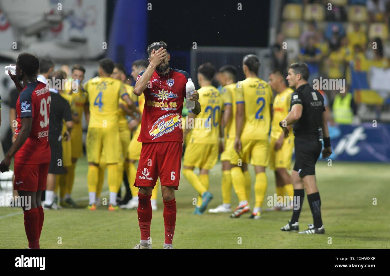 FC Petrolul Ploiesti vs FC Buzau Rumänische Superliga-Meisterschaft 2024-2025 , 15.07.2024 , Ilie Oana Stadium , Ploiesti , Cristi Stavri Stockfoto