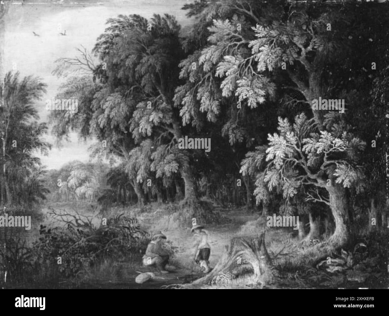 Waldlandschaft Keirincx, Alexander 1600 - 1652, Bles, Herri Met de 1508 - 1551 Malerei Flämische Gemälde: 1600 - 1800, Olaf Koester, S. 151-52, afb. s.337 Abb. 81, 2000-589, 2000 Waldlandschaft Stockfoto
