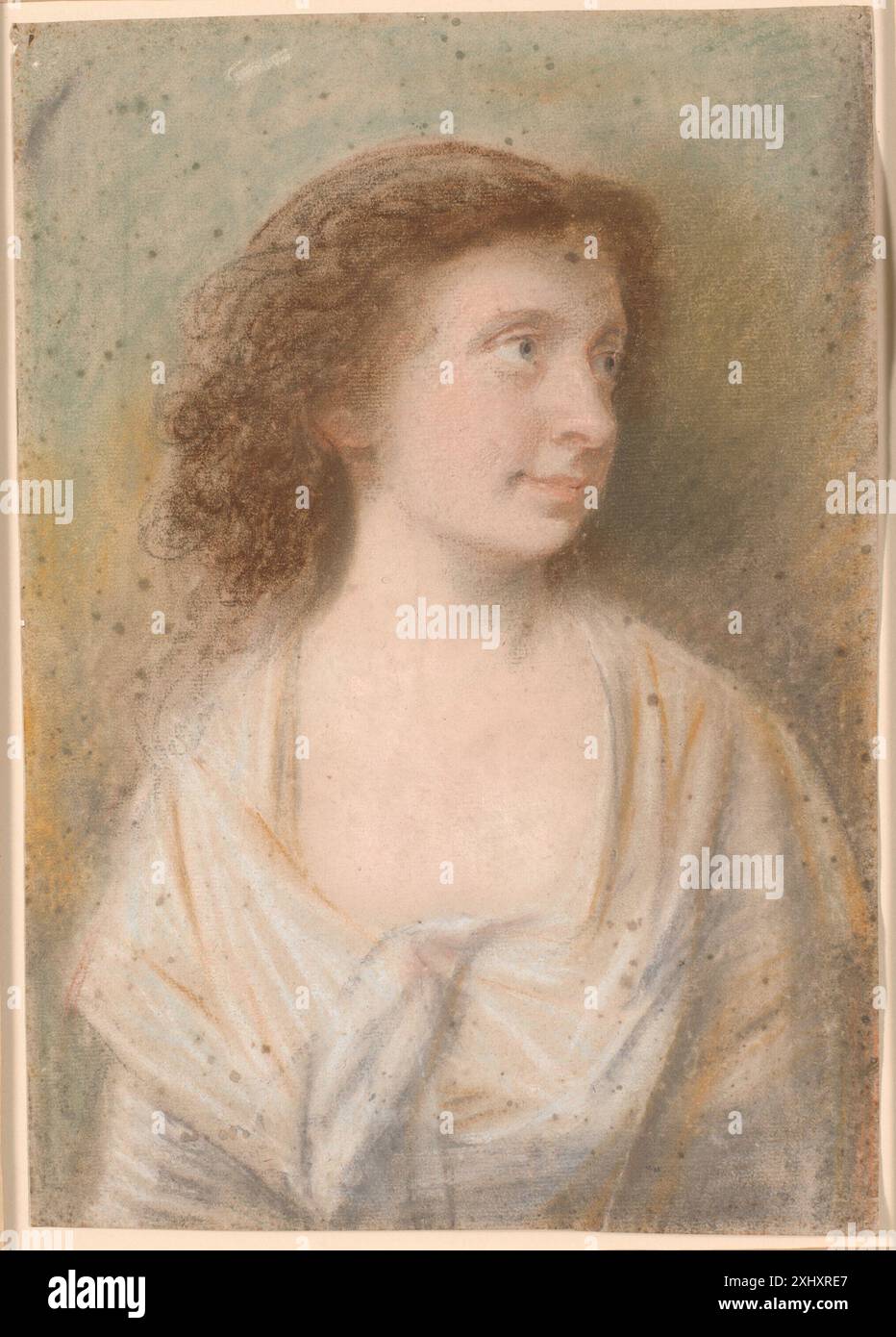 Porträt von Maria Magdalene Becker Juel, Jens 1745 - 1802 Zeichnung Tegninger af Jens Juel: Illustreret katalog, Ellen Poulsen, Kat. Nr. 94, 44803, 1975. Jens Juel, Ellen Poulsen, S. 282, 54668, 1991 Portræt af Maria Magdalene Becker Stockfoto