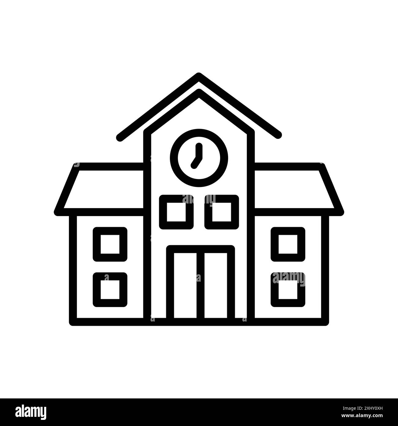 Schulgebäude Icon Vektor Design Vorlage in weißem Hintergrund Stock Vektor