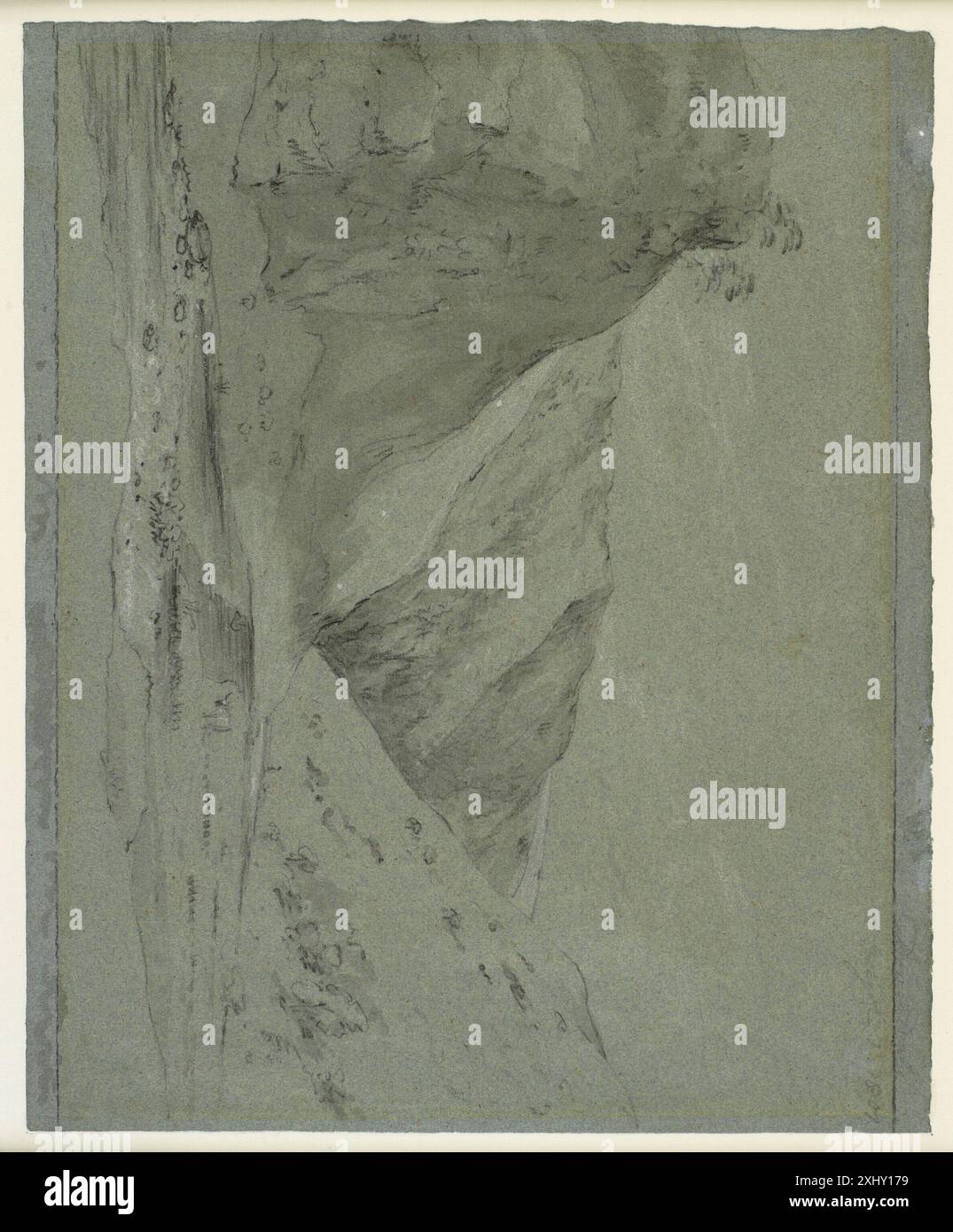 Valley Landscape, Dove Dale Constable, John 1776 - 1837 Drawing Turner og Tidens natursyn, Kasper Monrad, OMT. og afb. S. 215, 2004-389, 2004. Constable: Landscape Waterolours & drawings, Ian Fleming-Williams, cat.no. 28, S. 48, afb. S. 47, 45319, 1976. Britische Zeichnungen von Künstlern, die vor 1900 geboren wurden. Britische Zeichnungen im Department of Prints and drawings, Statens Museum for Kunst, David Bindman, Kat. Nr. 72, C 42649, 2008. Die frühen Gemälde und Zeichnungen von John Constable, Graham Reynolds, cat.no. 01.17, S. 34, pl. 128, k1996-303, 1996 Valley Landscape, Dove Dale Stockfoto