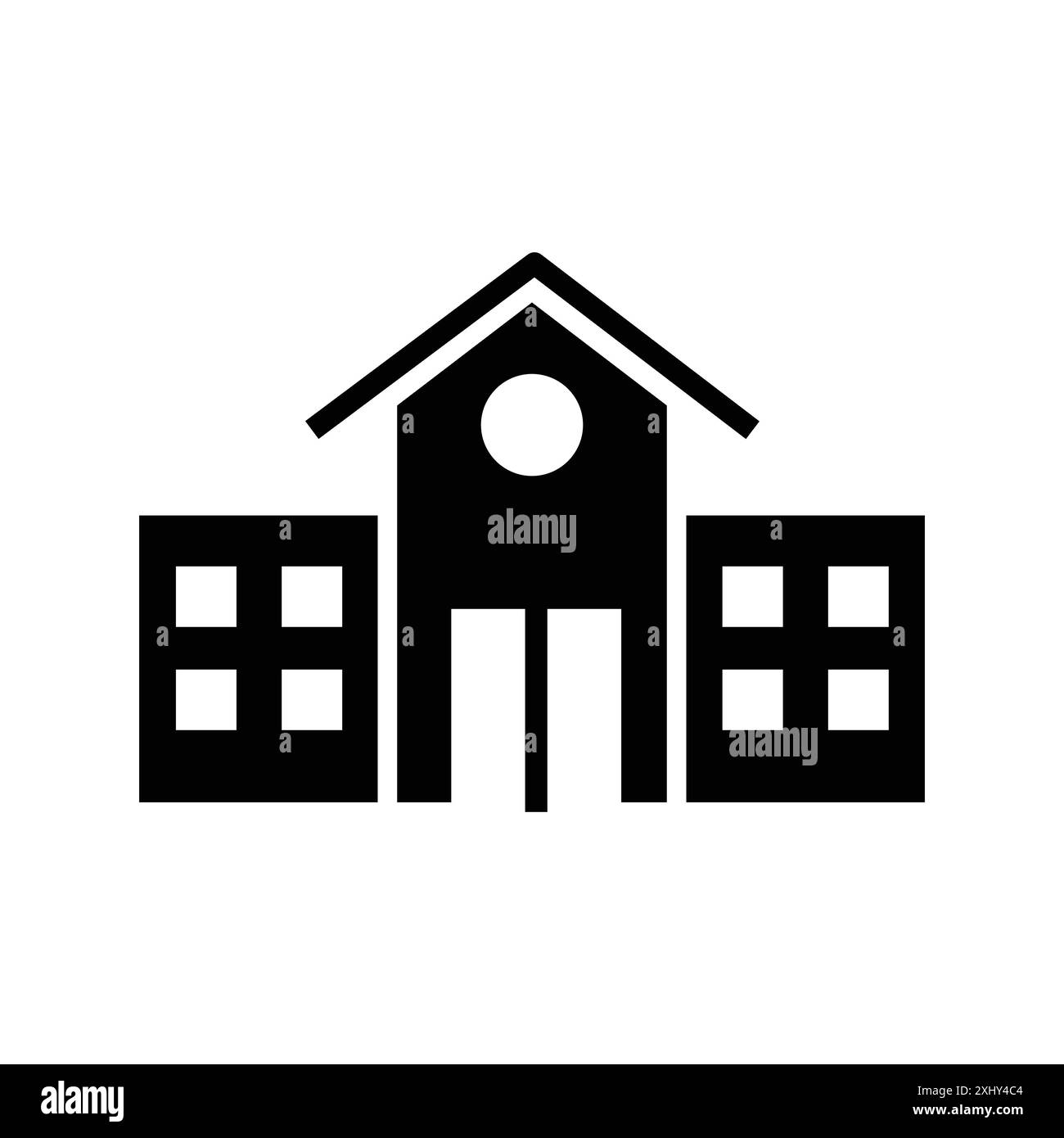 Schulgebäude Icon Vektor Design Vorlage in weißem Hintergrund Stock Vektor