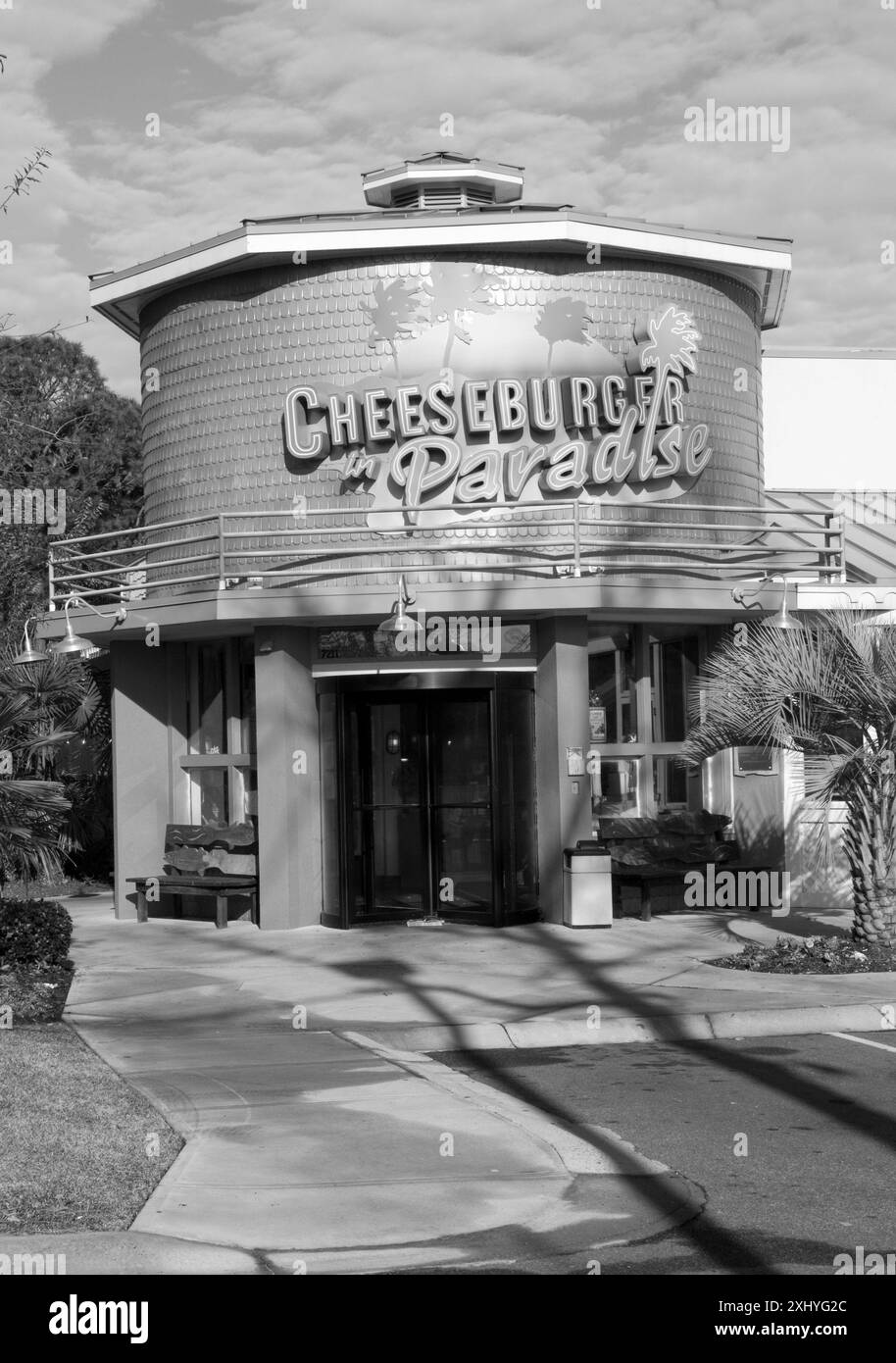 Cheeseburger in Paradise Restaurant in Myrtle Beach, SC, USA Stockfoto