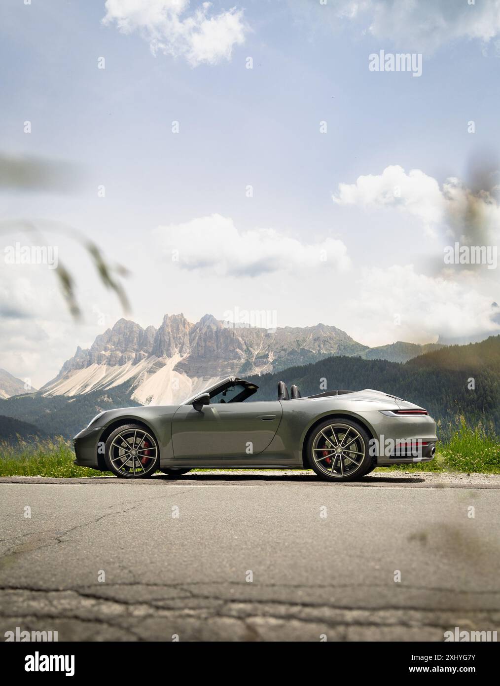 Umweltfreundlicher Porsche Carrera 911 4S Sportcabriolet Stockfoto