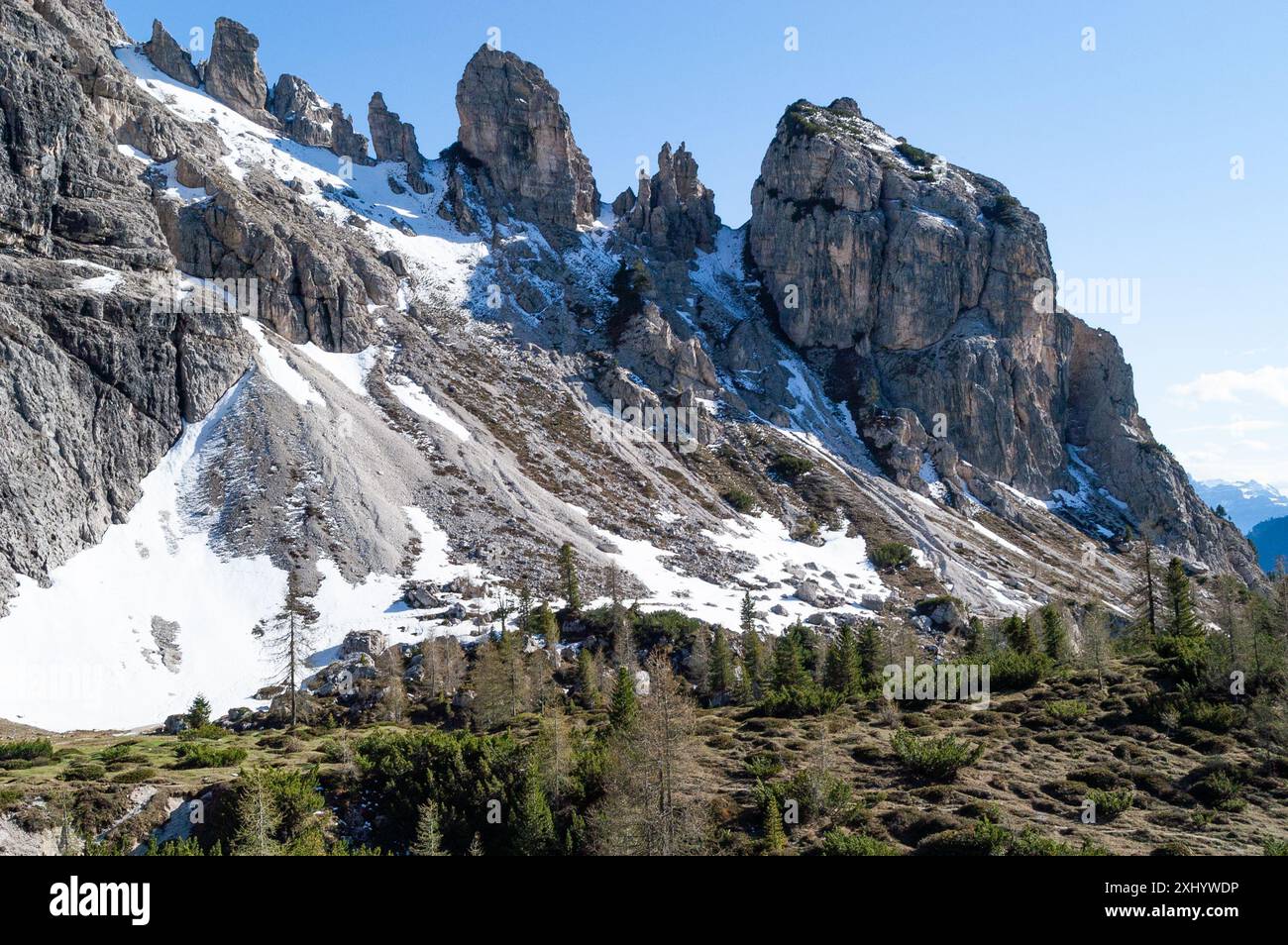 Dolomitgebirge, Italien. Stockfoto