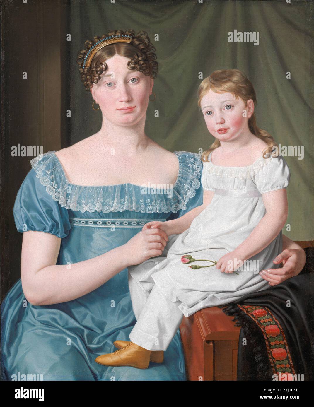 Porträt einer Adligen Sophie Hedvig Løvenskiold und ihrer dreijährigen Tochter Eckersberg, ca. 1783–1853 Gemälde C. W. Eckersberg: dansk malerkunsts fader, Peter Michael Hornung, afb. S. 192, omt. S. 189, 193 og 211, 2005-383, 2005. Glem Dog ej din vugge: mor og Scheune i dansk Kunst gennem 250 år, Ingeborg Bugge, Abb. S. 39, C 43230, 2008. DET gyldne blik - dansk guldalderportræt i nyt Lys, Karina Lykke Grand, Abb. 32, omt. S. 82, Abb. S. 83, D 42323, 2009. Das Gesicht Dänemarks, Mette Bligaard, Kat. 21, omt. S. 64, afb. S. 65, ka2004-366, 1997. C.W. Eckersberg 1783-1853: Artiste Danois à P Stockfoto