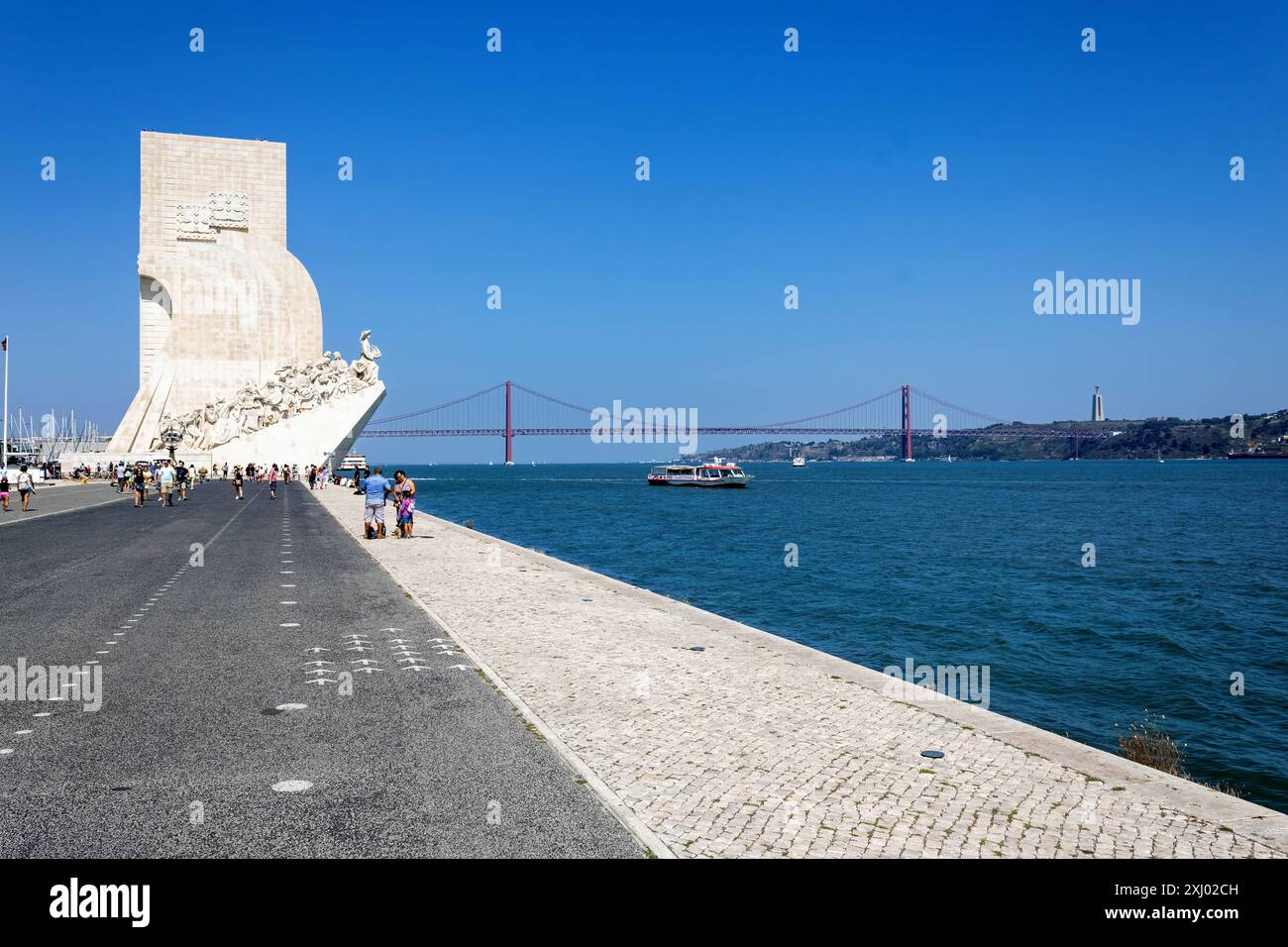 Belem, Portugal - 3. Juli 2022: Denkmal der Entdeckungen Stockfoto