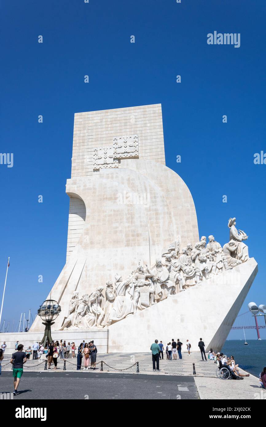 Belem, Portugal - 3. Juli 2022: Denkmal der Entdeckungen Stockfoto