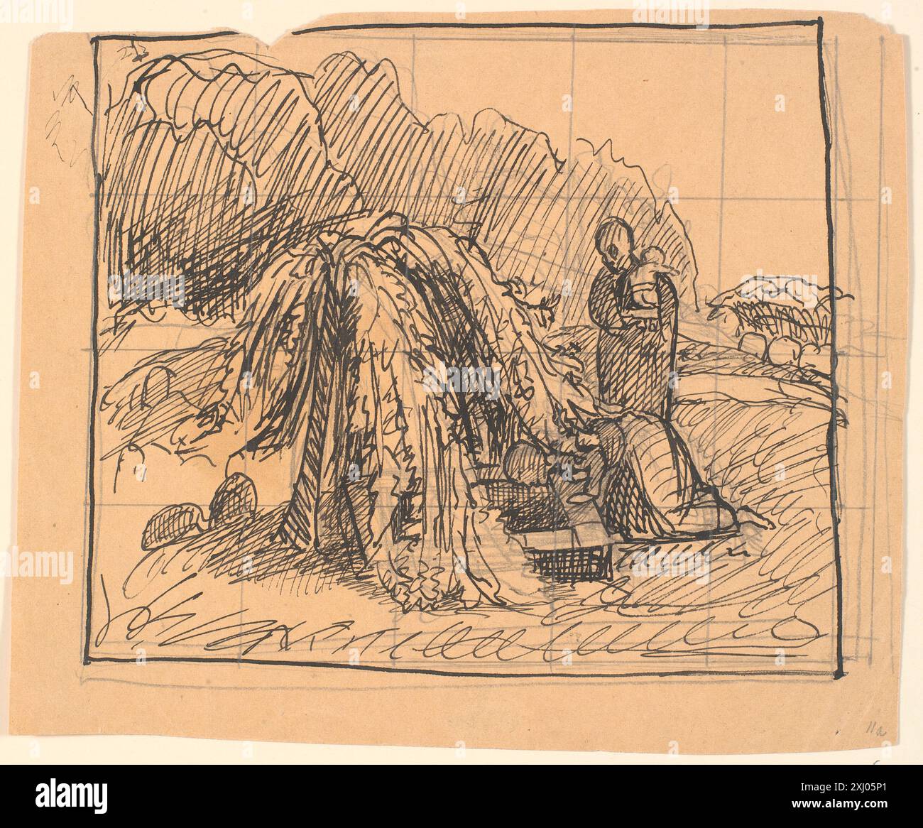 Dort haben Sie Ihre Augen gesagt Tod ... Syberg, Fritz 1862 - 1939 Zeichnung Fritz Syberg, Poul Uttenreitter, generel omtale af 'Historien af en Moder' S. 79-89, tegningen er afb. S. 104, 11938, 1935. Fynbomalerne og H.C. Andersen: Den grimme ælling og Historien om en moder illustreret af Johannes Larsen og Fritz Syberg, Erland Porsmose, 'Historien om en moder' omt. S. 11-16, 71-82, tegningen afb. S. 74, D 34472, 2005. Hist hvor vejen...: [danske maleres syn på Fyn gennem 200 år], Lene Burkard, S. 44, k1996-167, 1996 der har du Dine Øjne, sagde Døden... Stockfoto