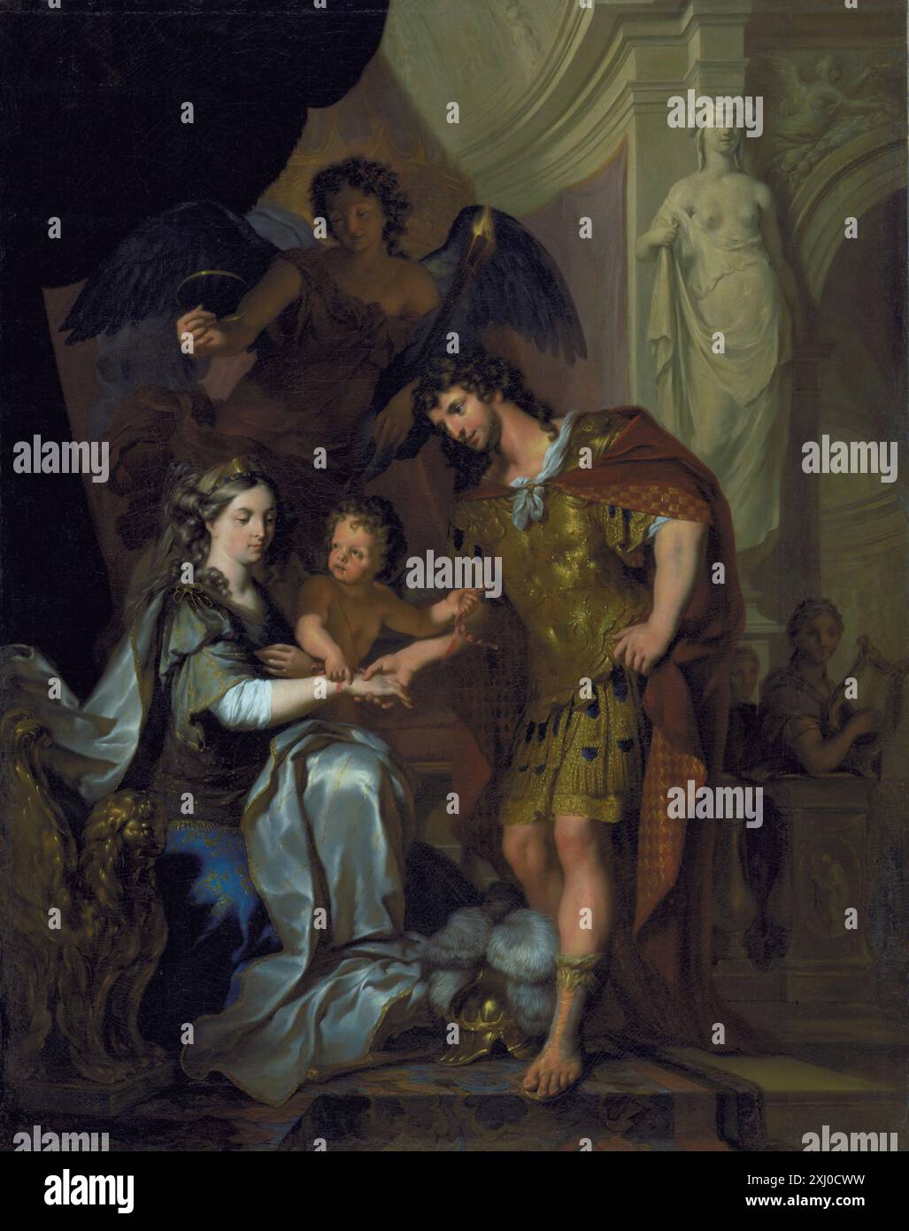 Die Hochzeit von Alexander und Roxana (?) Houbraken, Arnold 1660 - 1719, Lairesse, Gerard de 1641 - 1711 Malerei Flämische Gemälde: 1600 - 1800, Olaf Koester, S. 157-58, afb. S. 340 Abb. 86, 2000-589, 2000 die Hochzeit von Alexander und Roxana (?) Stockfoto