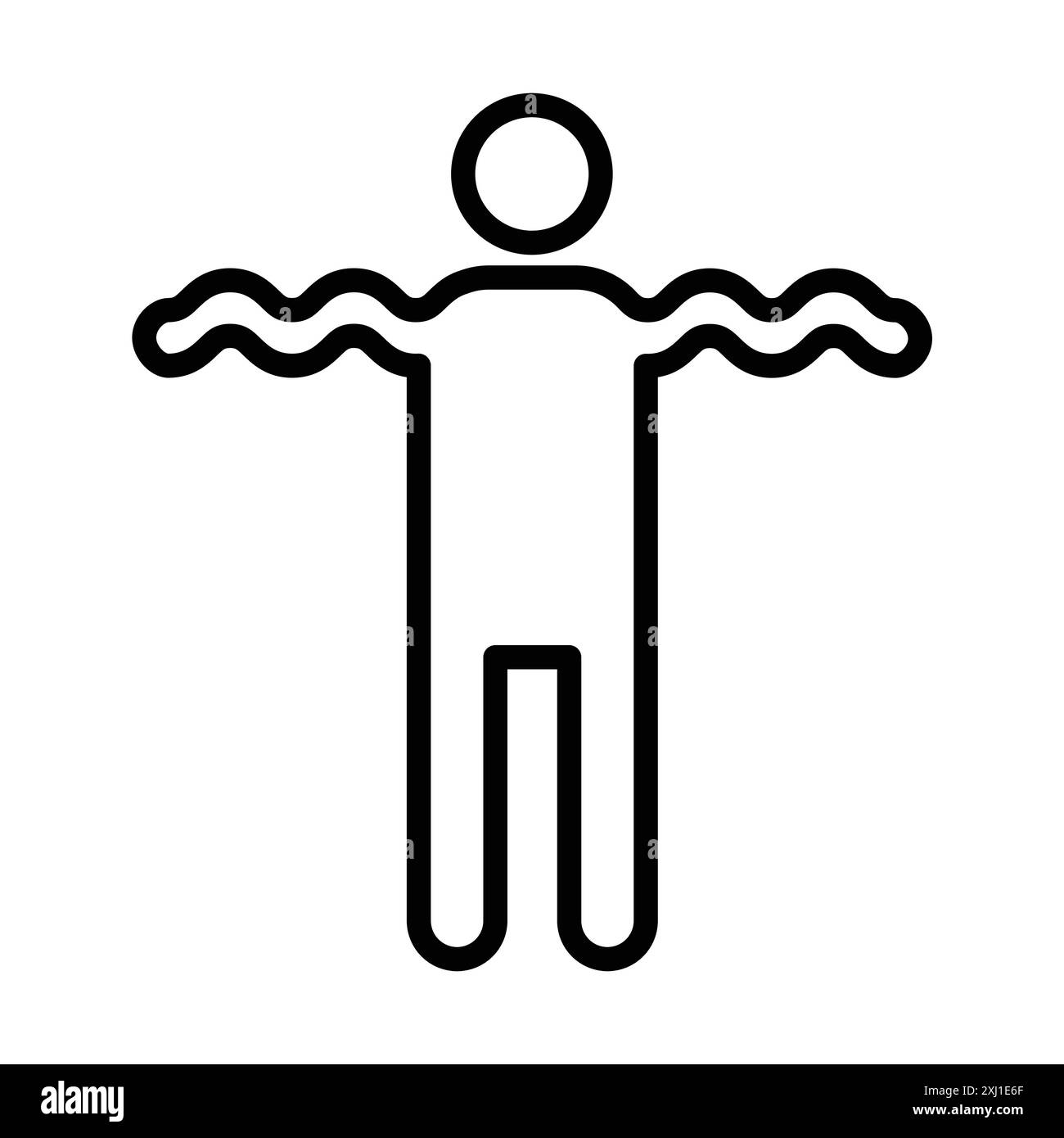 Flexible Icon Linear-Logo-Set-Kollektion in Schwarz-weiß für Web-Anwendungen Stock Vektor