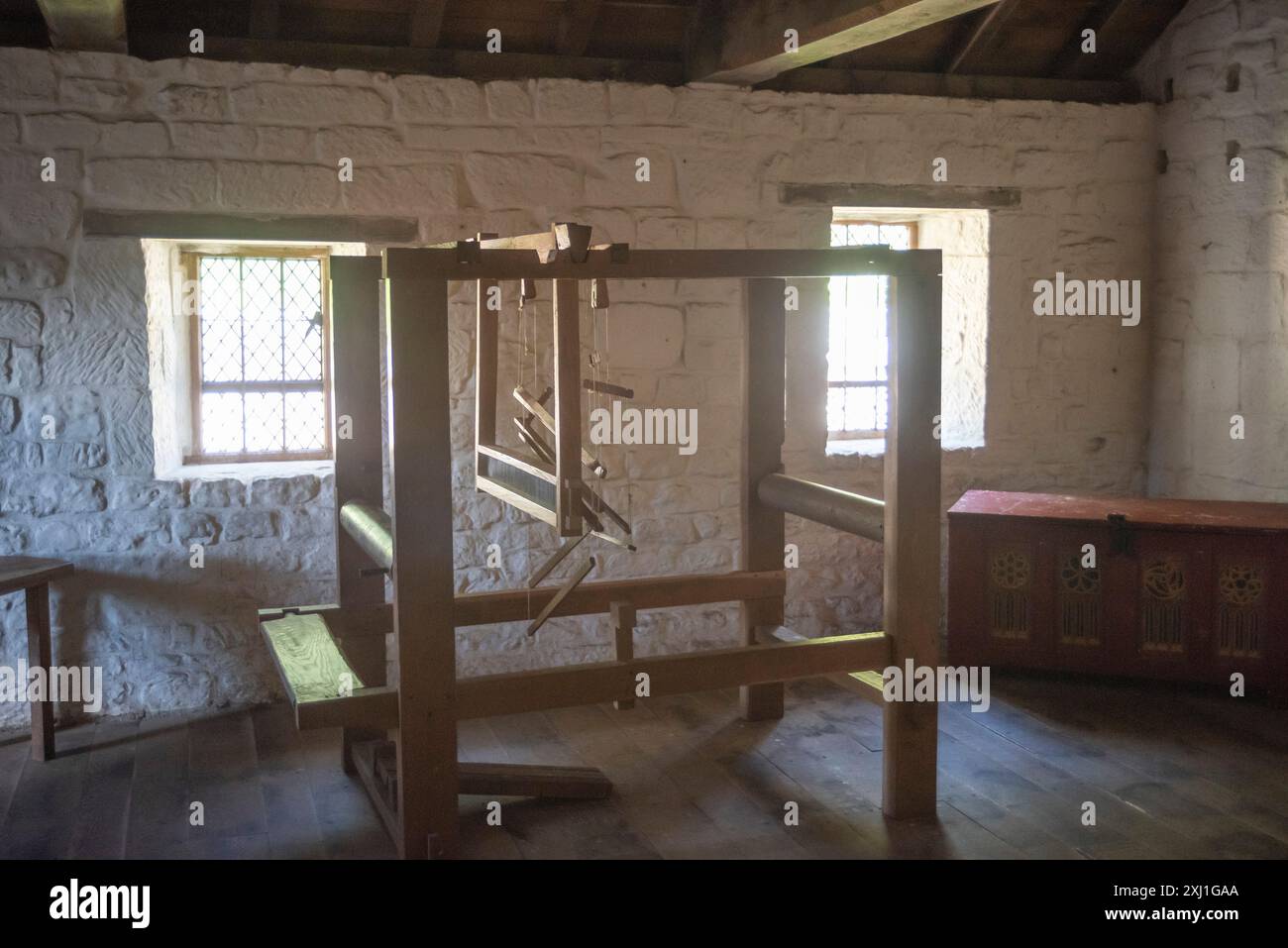 Kleine Wohnungen oder Zellen für die Kartäusermönche, die einst in Grace Mount Priory in der Gemeinde East Harlsey, North Yorkshire, Großbritannien lebten und arbeiteten Stockfoto