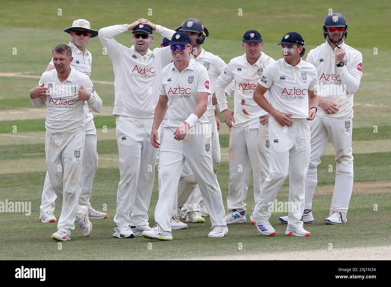 Dean Elgar wird während Essex CCC gegen Durham CCC, Vitality County Championship Division 1 Cricket im C nicht ausgelassen Stockfoto