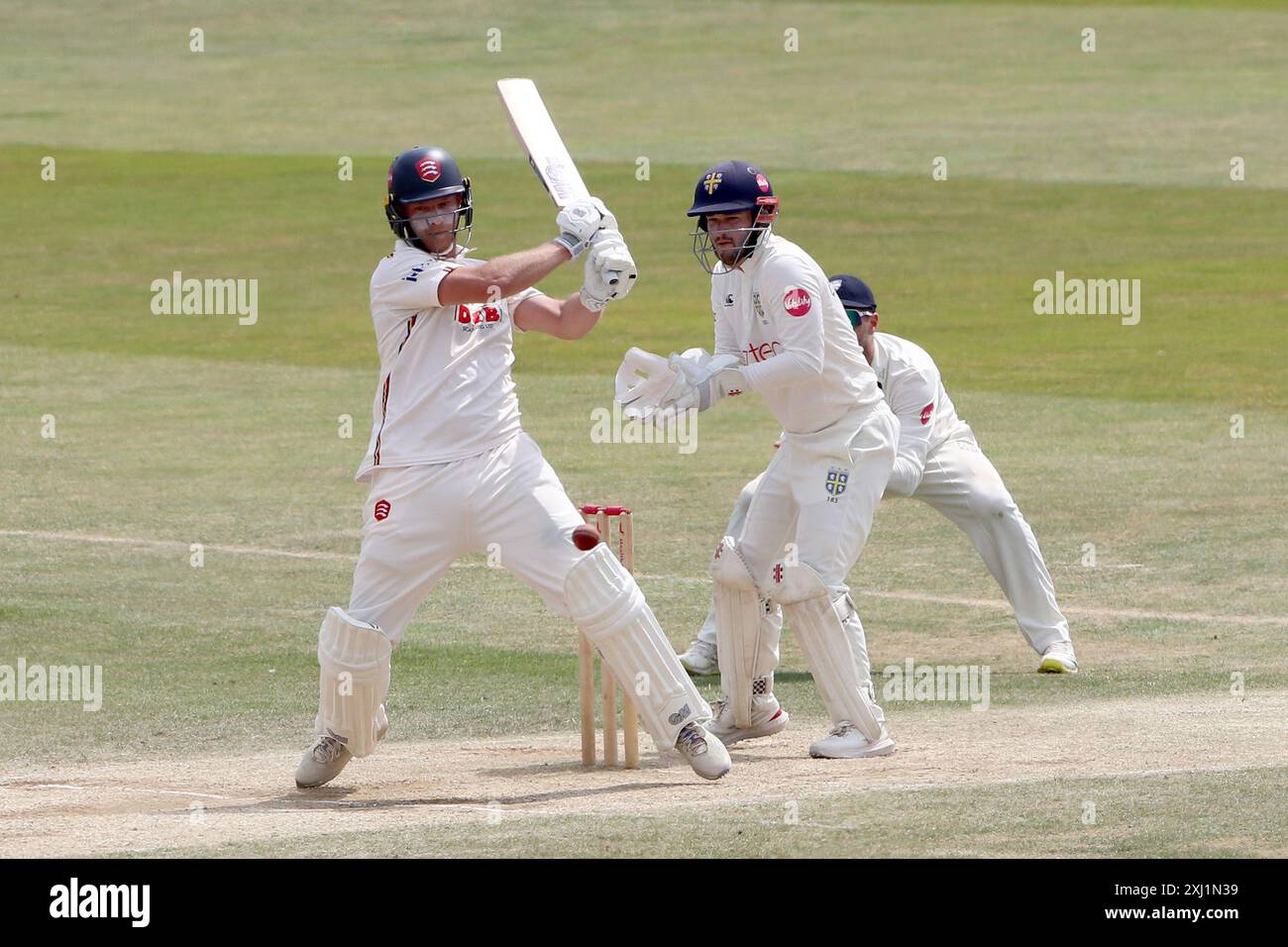 Tom Westley im Batting Action für Essex während Essex CCC vs Durham CCC, Vitality County Championship Division 1 Cricket im Cloud County Ground On Stockfoto