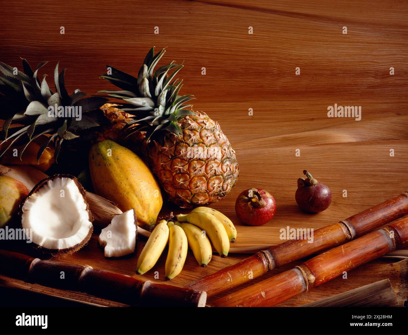 Auswahl an exotischen Früchten Stockfoto