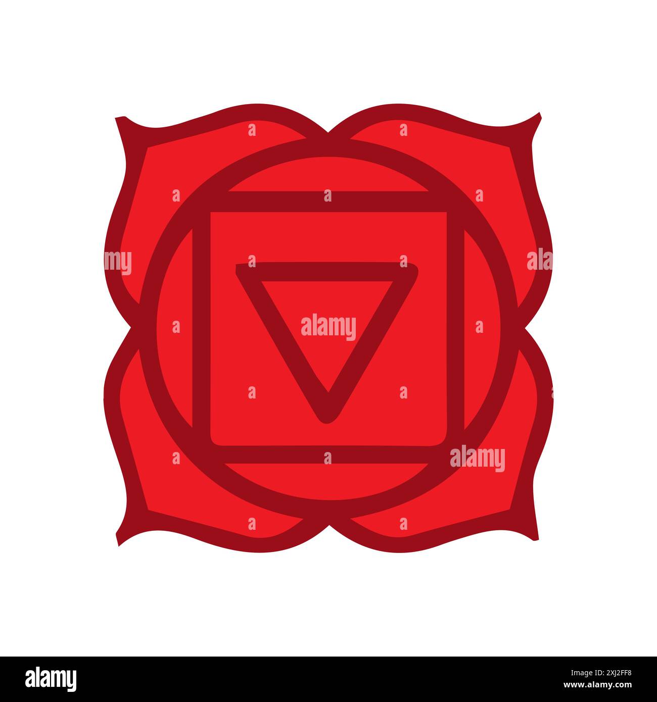 Root-Chakra-Symbol Vektor-Illustration Stock Vektor