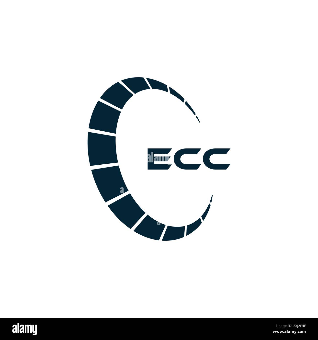 ECC-Logo. E C C-AUSFÜHRUNG. Weißer ECC-Buchstabe. ECC, E C C Letter Logo Design. E C Letter Logo in GOLD, GOLDEN LOGO, DREI, Stil. Letter-Logo-Set Stock Vektor