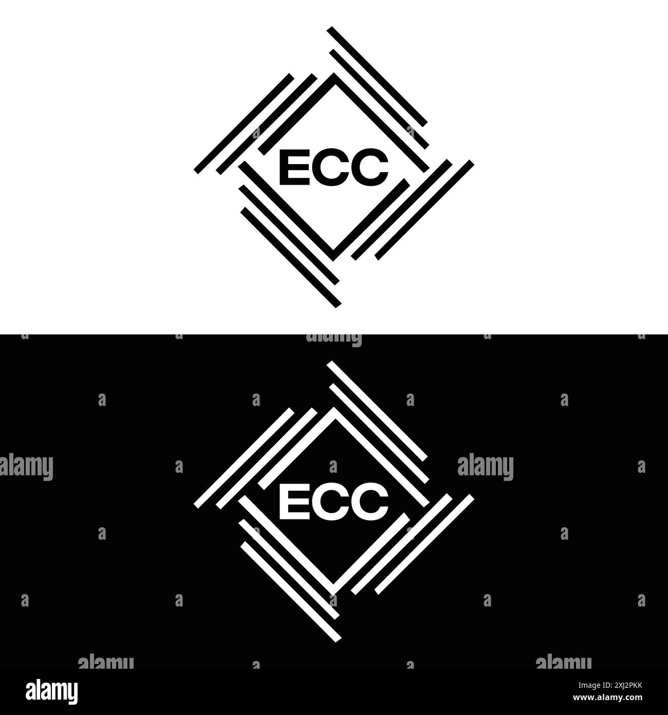 ECC-Logo. E C C-AUSFÜHRUNG. Weißer ECC-Buchstabe. ECC, E C C Letter Logo Design. E C Letter Logo in GOLD, GOLDEN LOGO, DREI, Stil. Letter-Logo-Set Stock Vektor