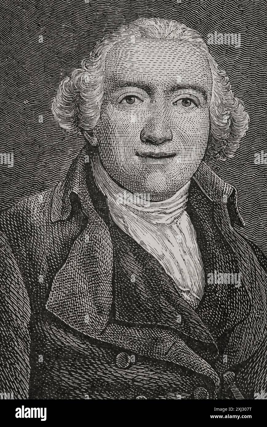 Nicolas Francois de Neufchateau (1750-1828). Französischer Staatsmann, Dichter und Agrarwissenschaftler. Hochformat. Zeichnung von Rambert. Gravur. "Geschichte der Französischen Revolution". Band I, 2. Teil, 1879. Stockfoto Nicolas Francois de Neufchateau (1750-1828). Französischer Staatsmann, Dichter und Agrarwissenschaftler. Hochformat. Zeichnung von Rambert. Gravur. "Geschichte der Französischen Revolution". Band I, 2. Teil, 1879. Stockfoto