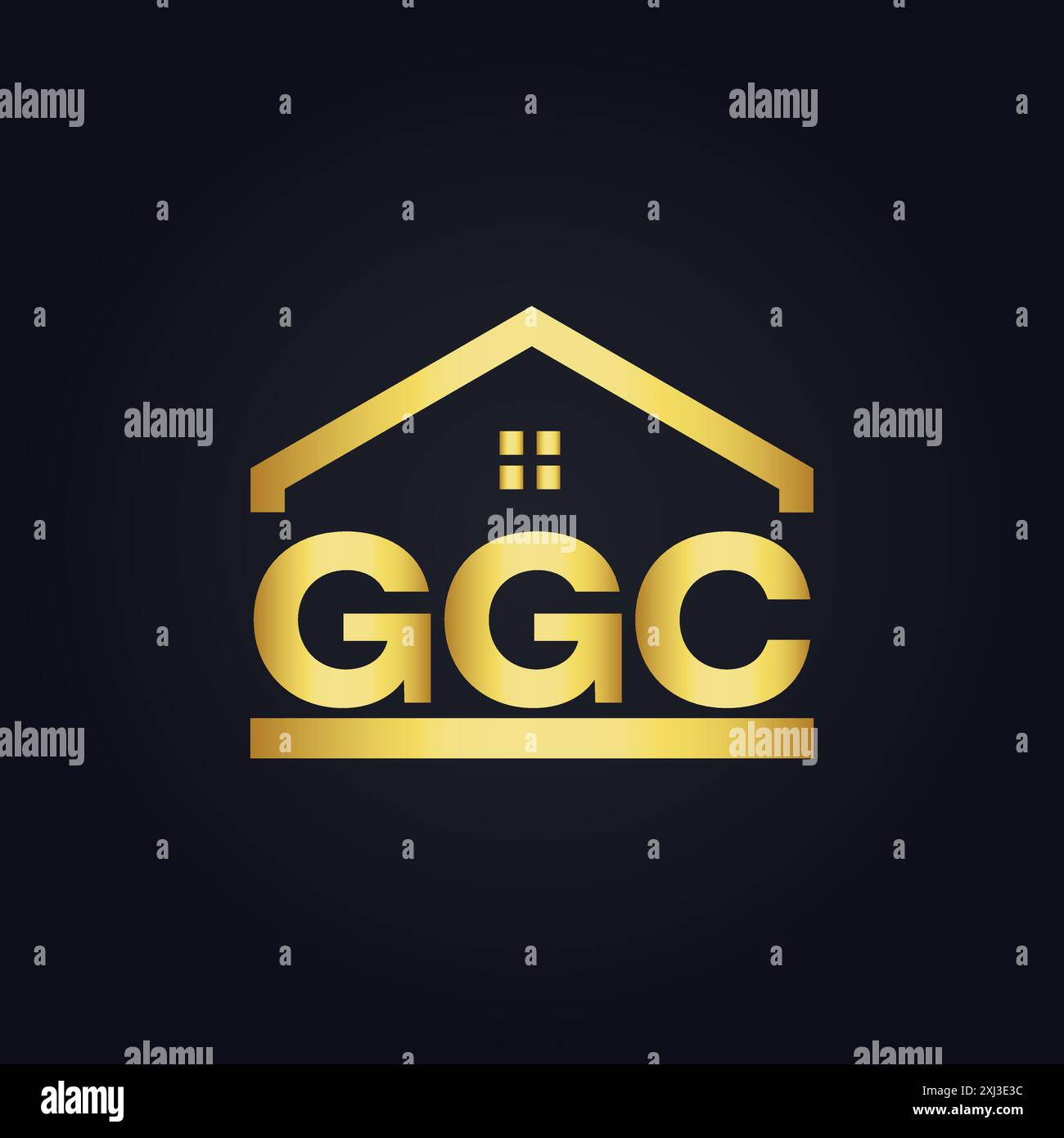 GGC-Logo. AUSFÜHRUNG G C. Weißer GGC-Buchstabe. GGC, G G C-Letter-Logo. Logodesign mit G C-Buchstaben in GOLD, GOLDENES LOGO, DREI, Stil. Letter-Logo-Set Stock Vektor